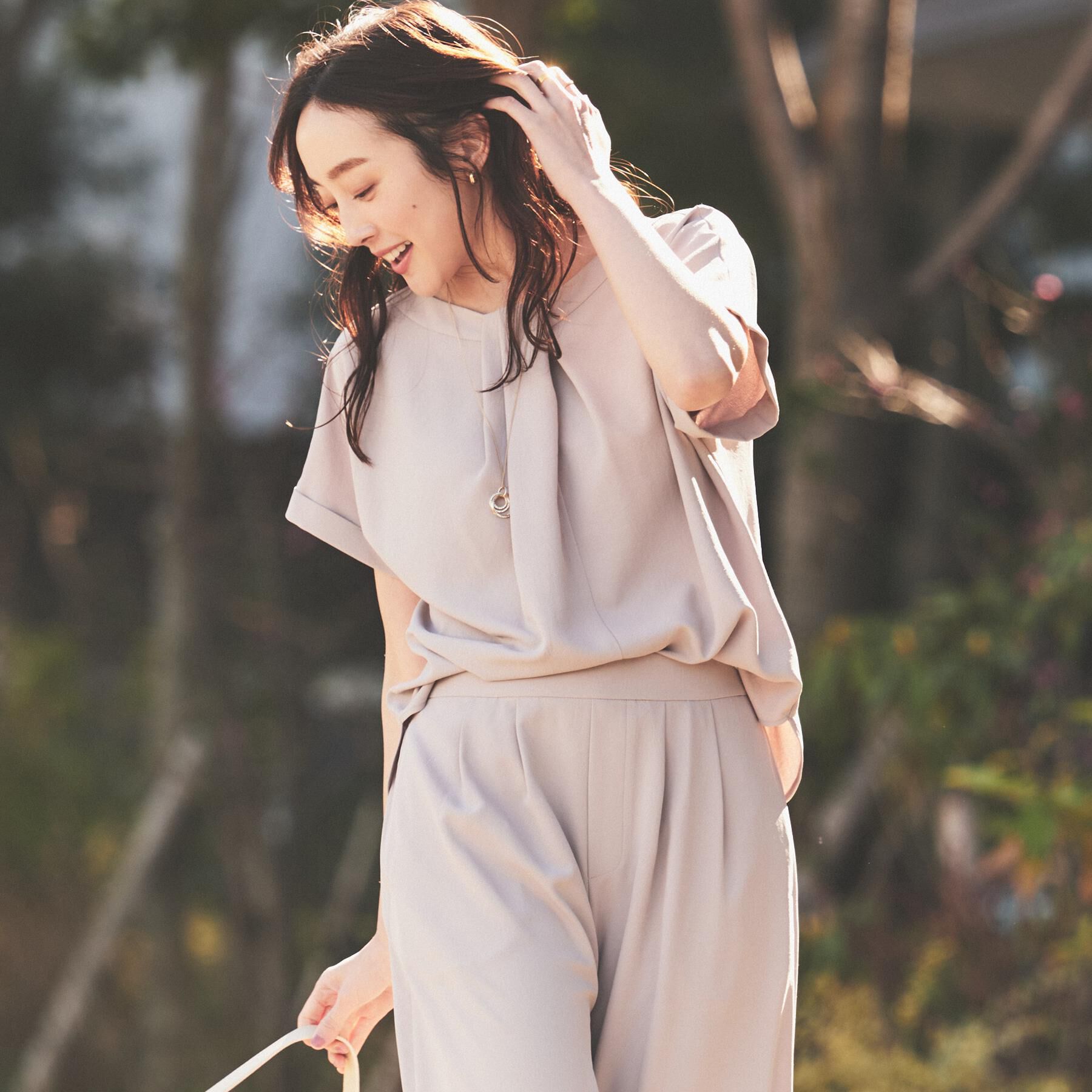 UNTITLED「【セットアップ可/接触冷感/イージーケア】リラクミスト　2WAYブラウス」|シャツ・ブラウス|