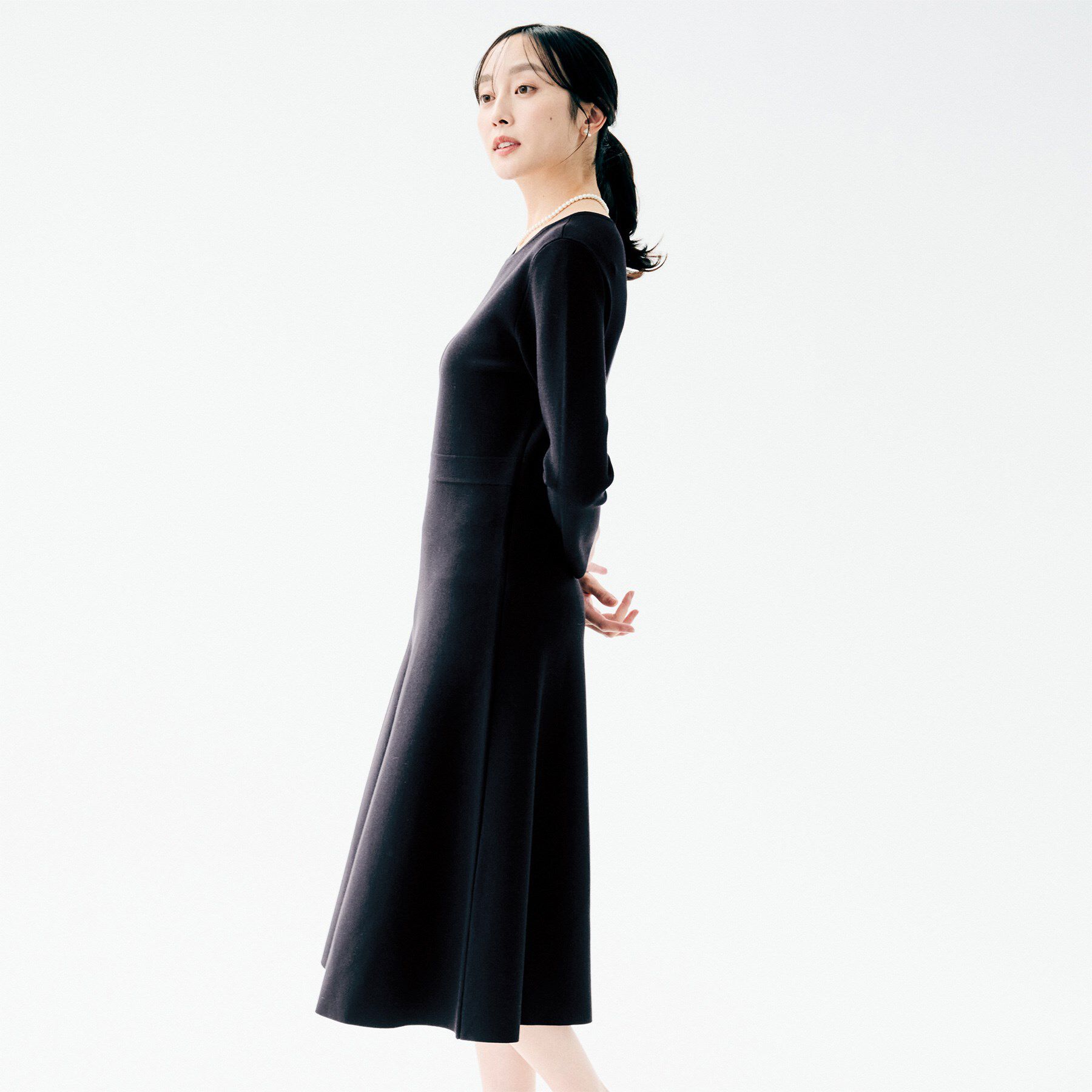 UNTITLED「【洗える/ストレッチ性/フォーマル】ニットワンピース」|ワンピース|