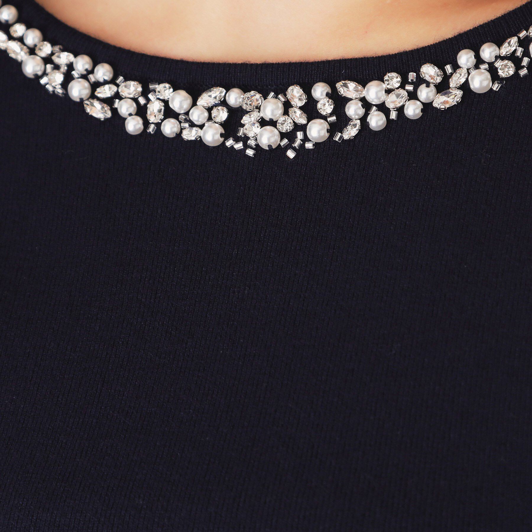 COUP DE CHANCE「【洗える】ビジューニットプルオーバー」|ニット・セーター|