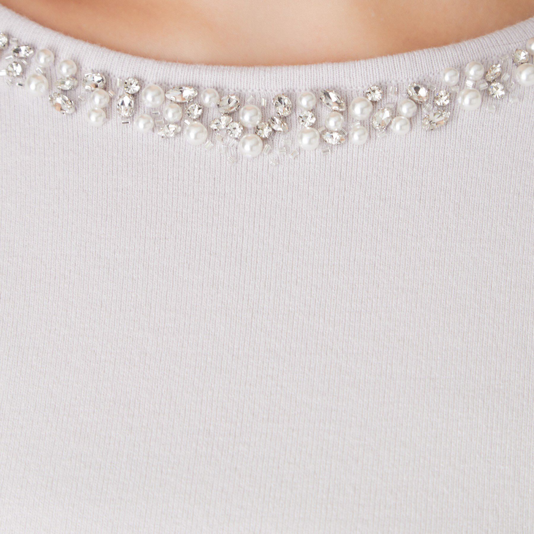 COUP DE CHANCE「【洗える】ビジューニットプルオーバー」|ニット・セーター|