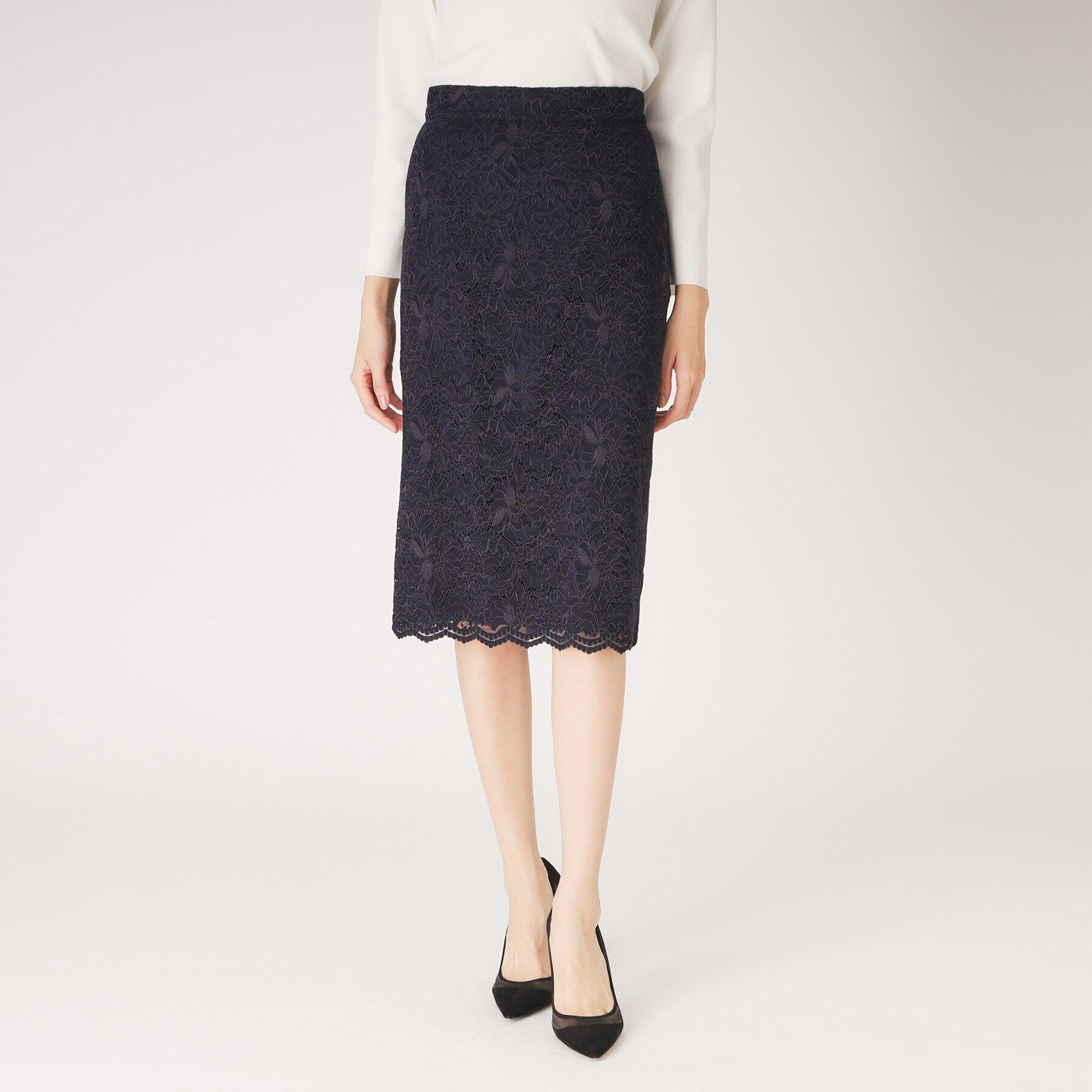 COUP DE CHANCE「【洗える】レースタイトスカート」|スカート|