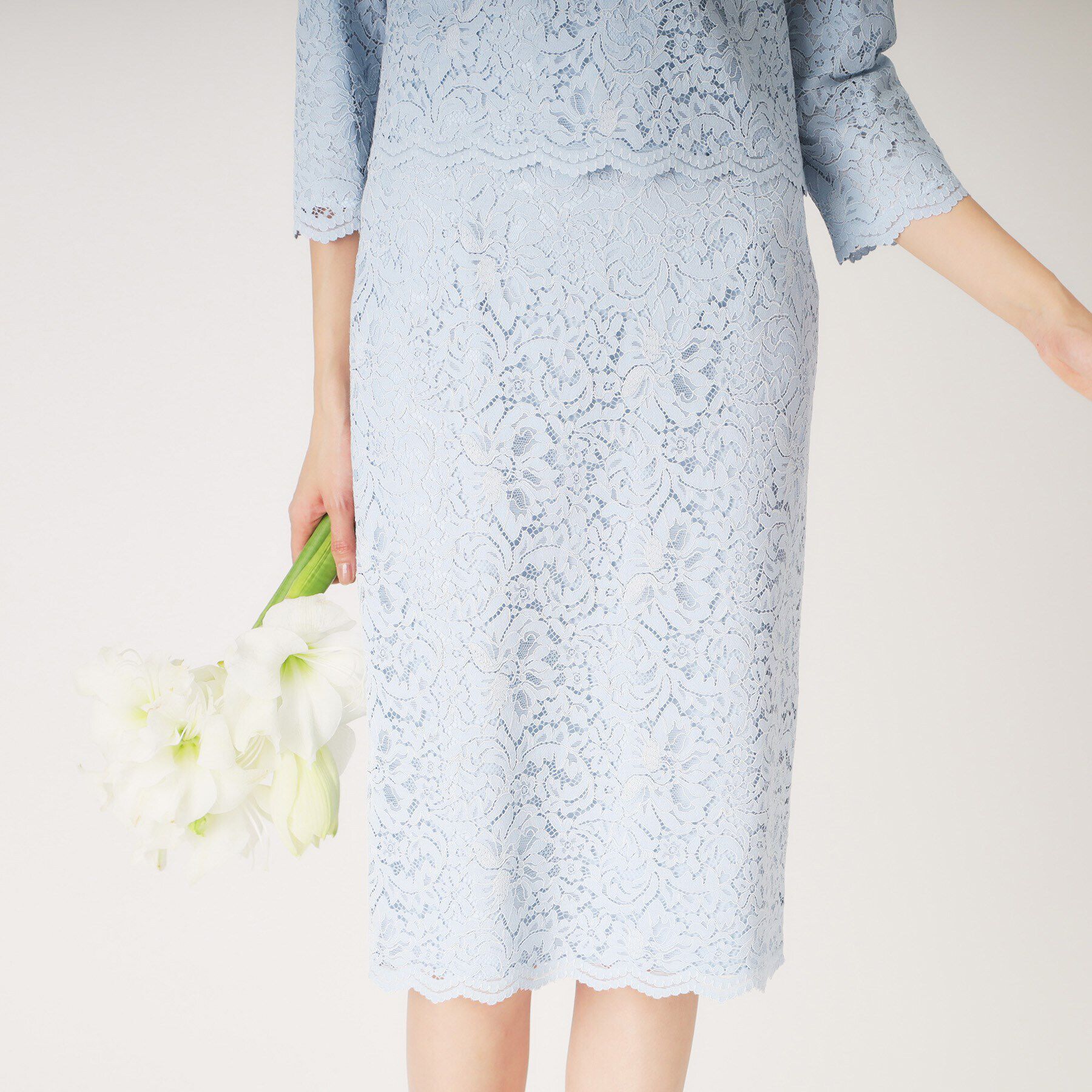 COUP DE CHANCE「【洗える】レースタイトスカート」|スカート|