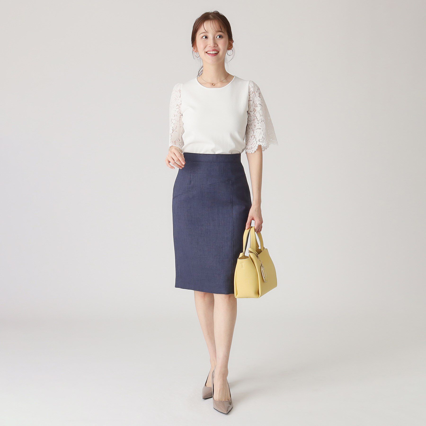 COUP DE CHANCE「【洗える】華やかなレース袖ニットトップス」|ニット・セーター|