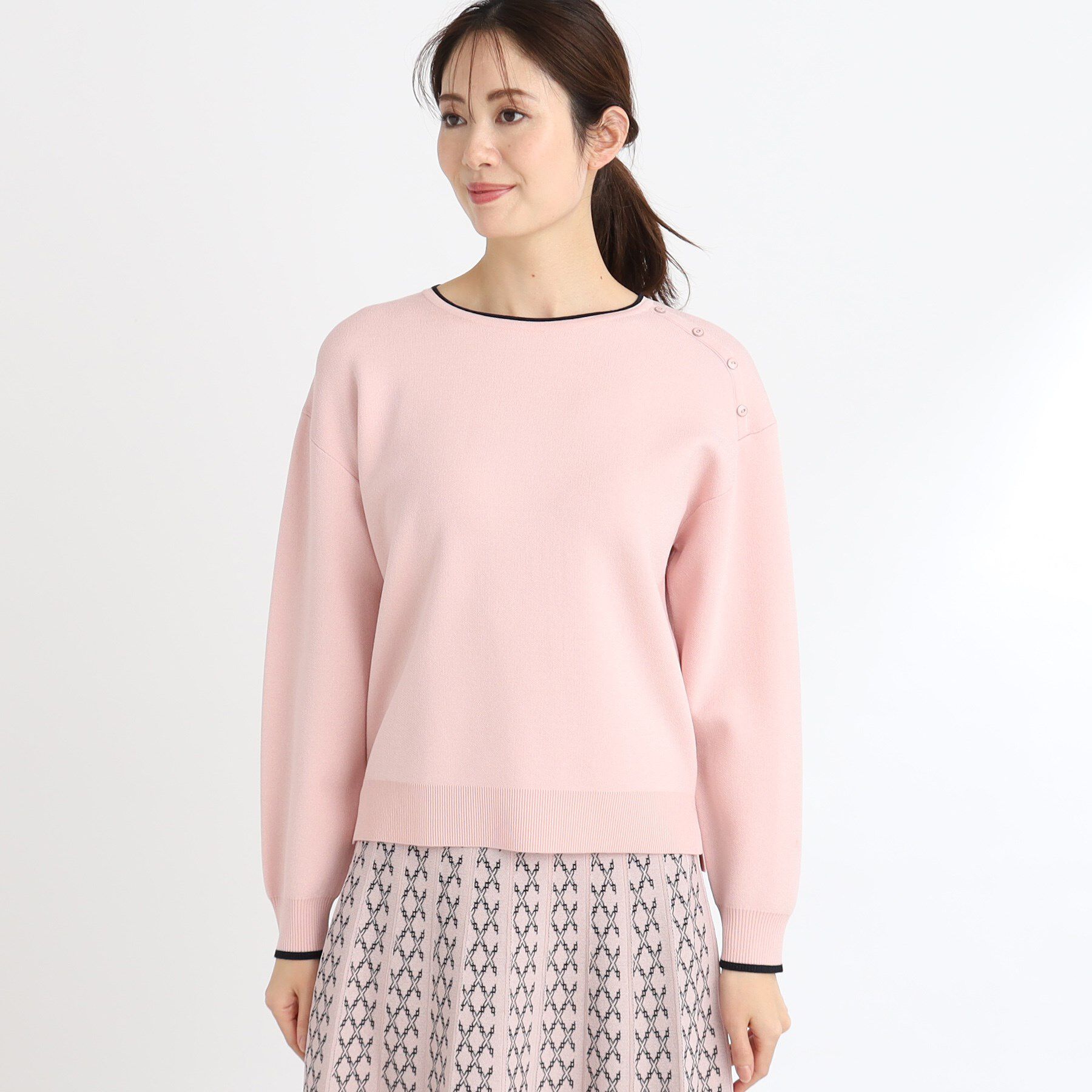 Reflect「【WEB限定カラーあり／セットアップ可】ダブルジャカードニット」|ニット・セーター|