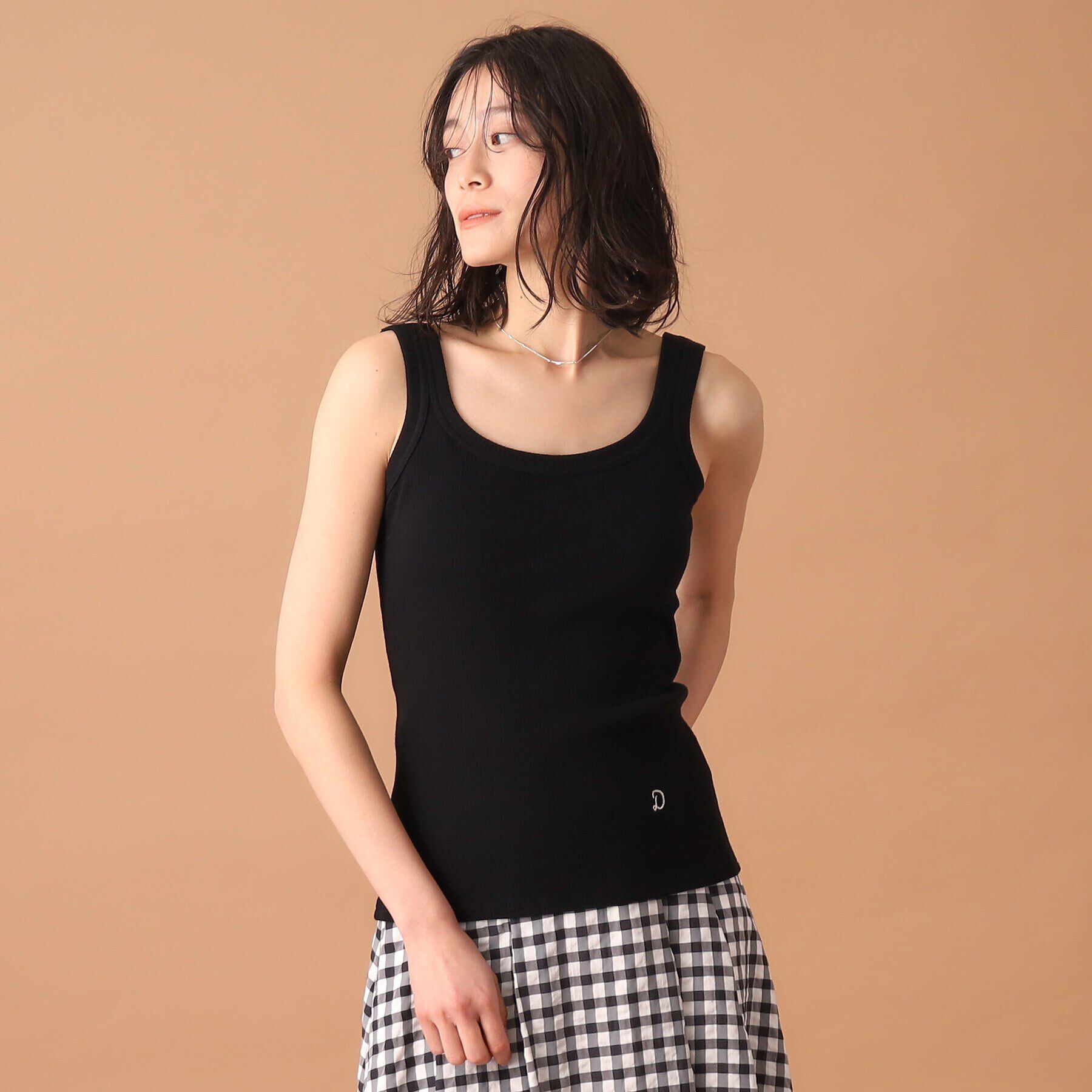 DRESSTERIOR「【洗える／インナーやメインにも大活躍】ランダムテレコタンクトップ」|キャミソール|