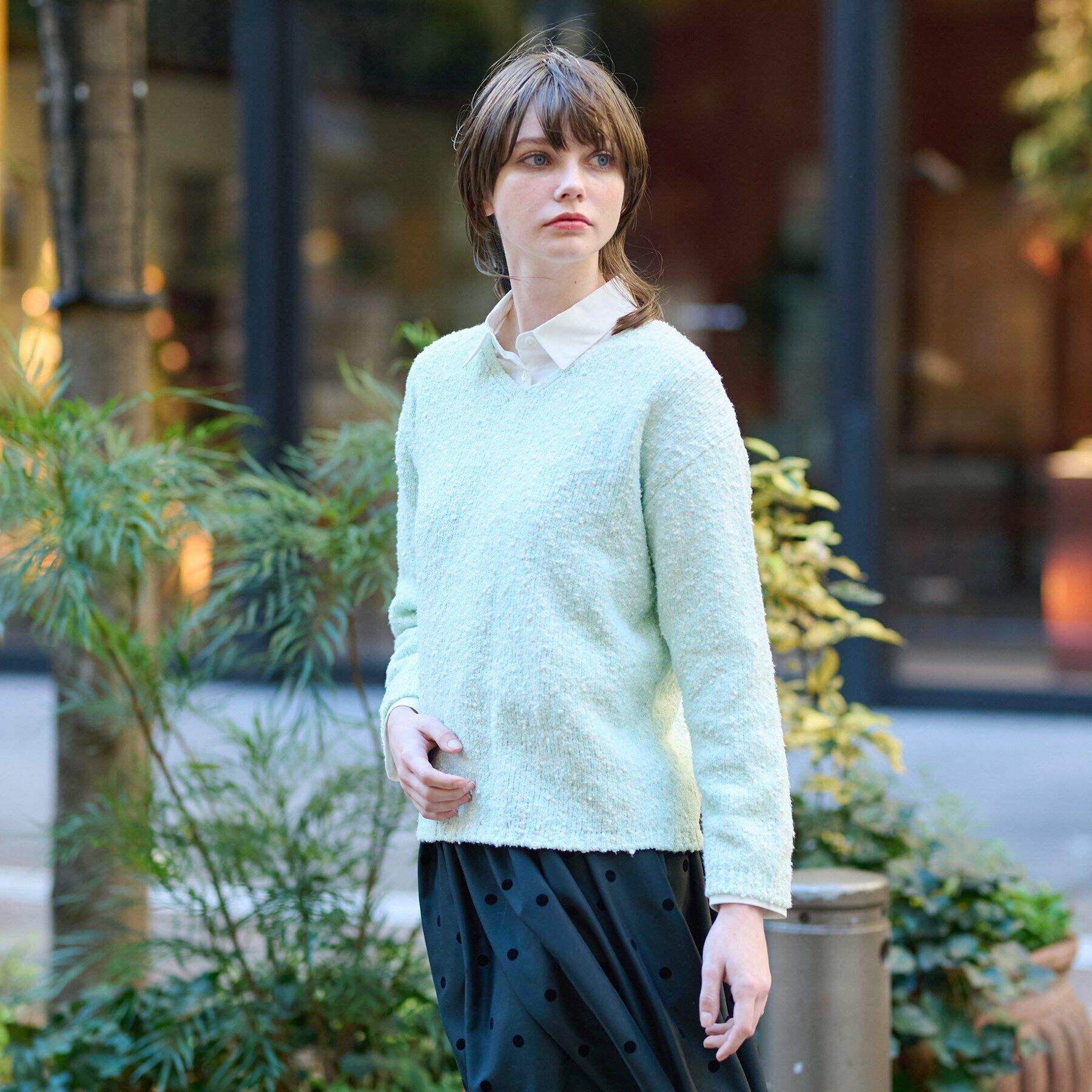 DRESSTERIOR「ツイーディプルオーバーニット」|ニット・セーター|