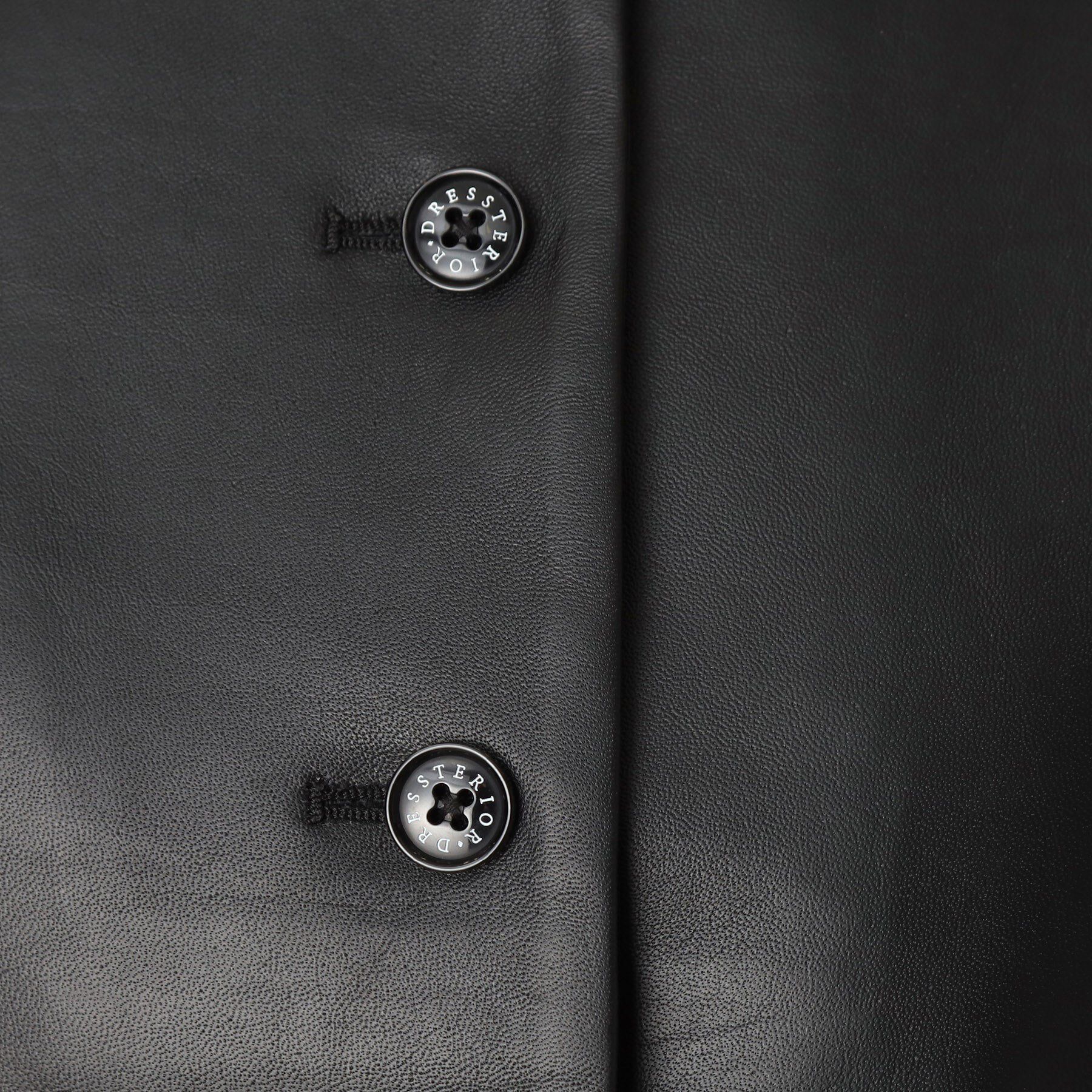 DRESSTERIOR「ラムレザーミニマルジャケット」|ブルゾン・スタジャン|