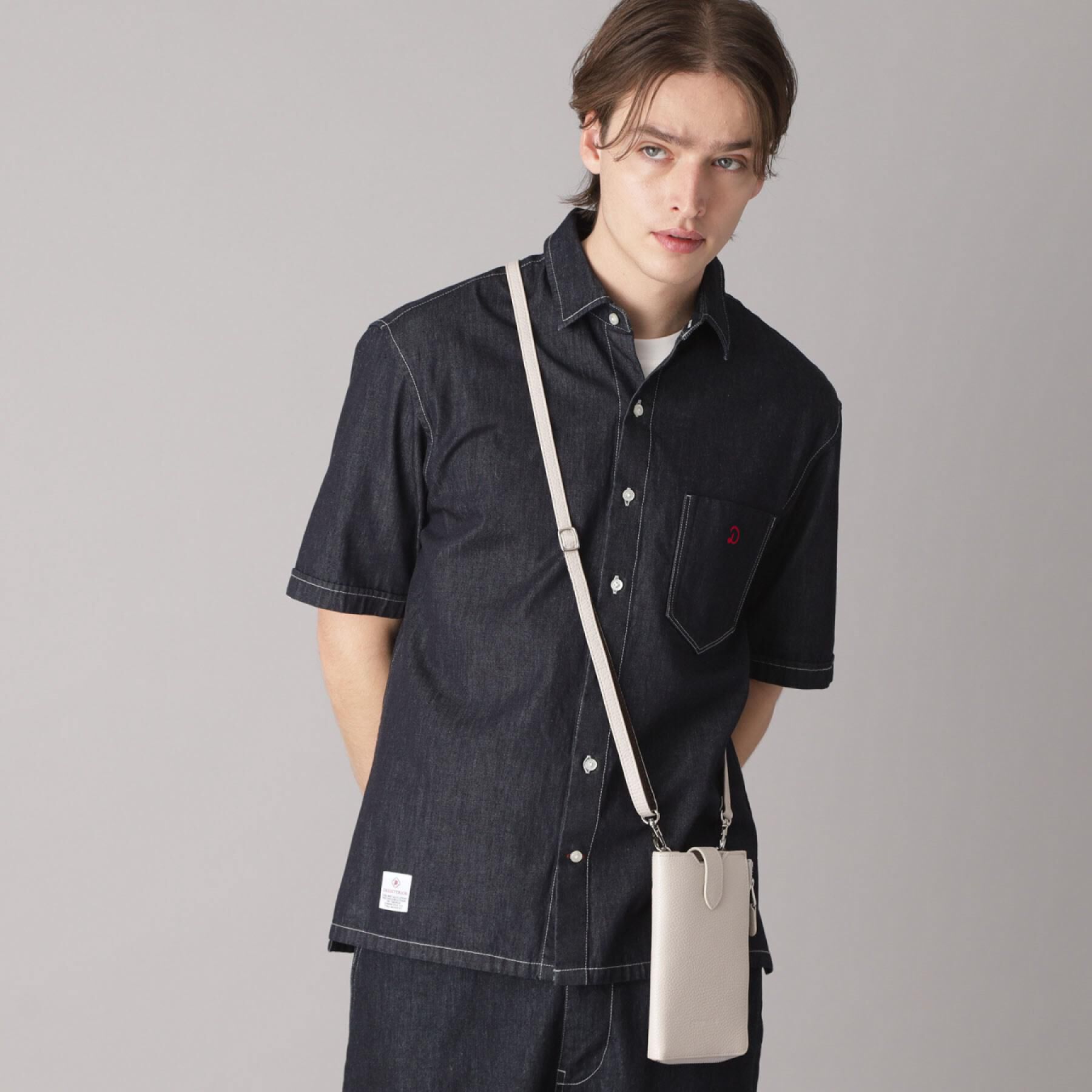 DRESSTERIOR「【セットアップ可】ライトデニム ハーフスリーブシャツ」|シャツ・ブラウス|