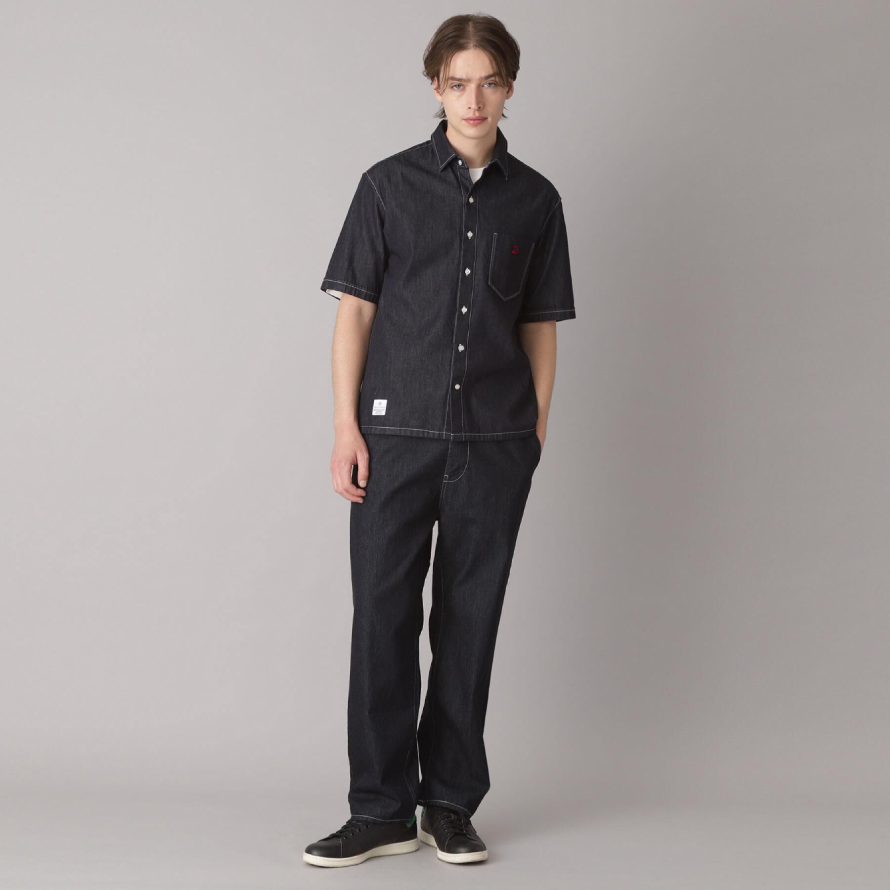 DRESSTERIOR「【セットアップ可】ライトデニム ハーフスリーブシャツ」|シャツ・ブラウス|