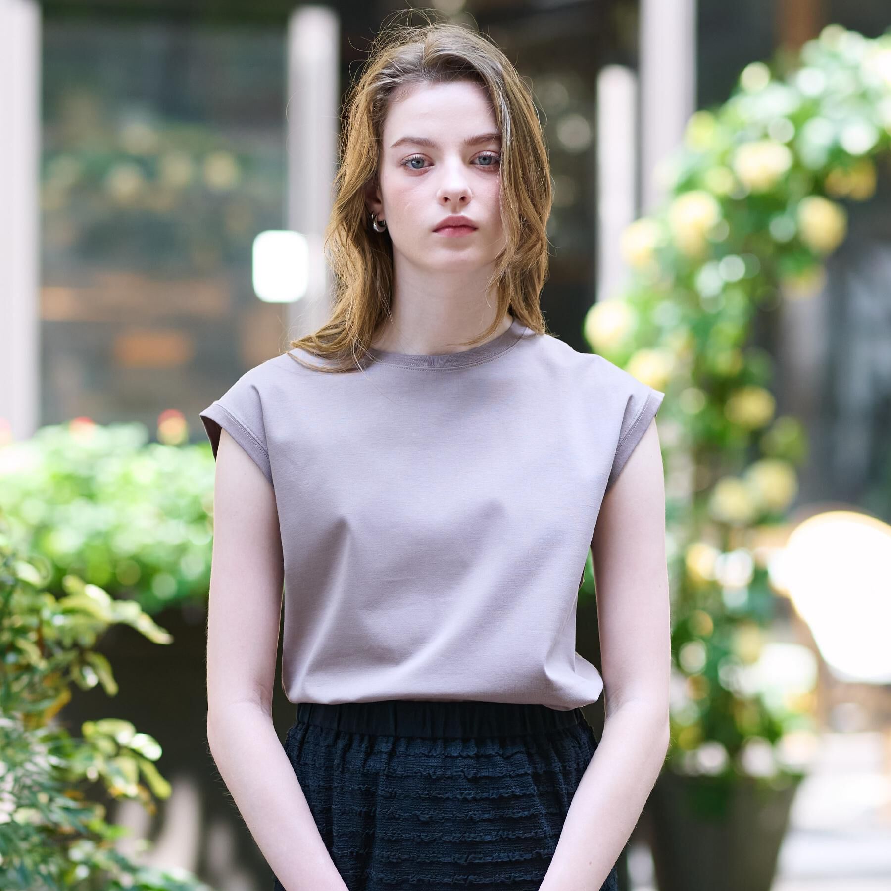 DRESSTERIOR「【接触冷感/抗菌防臭/消臭】アイスクリアコットンフレンチ」|Tシャツ・カットソー|