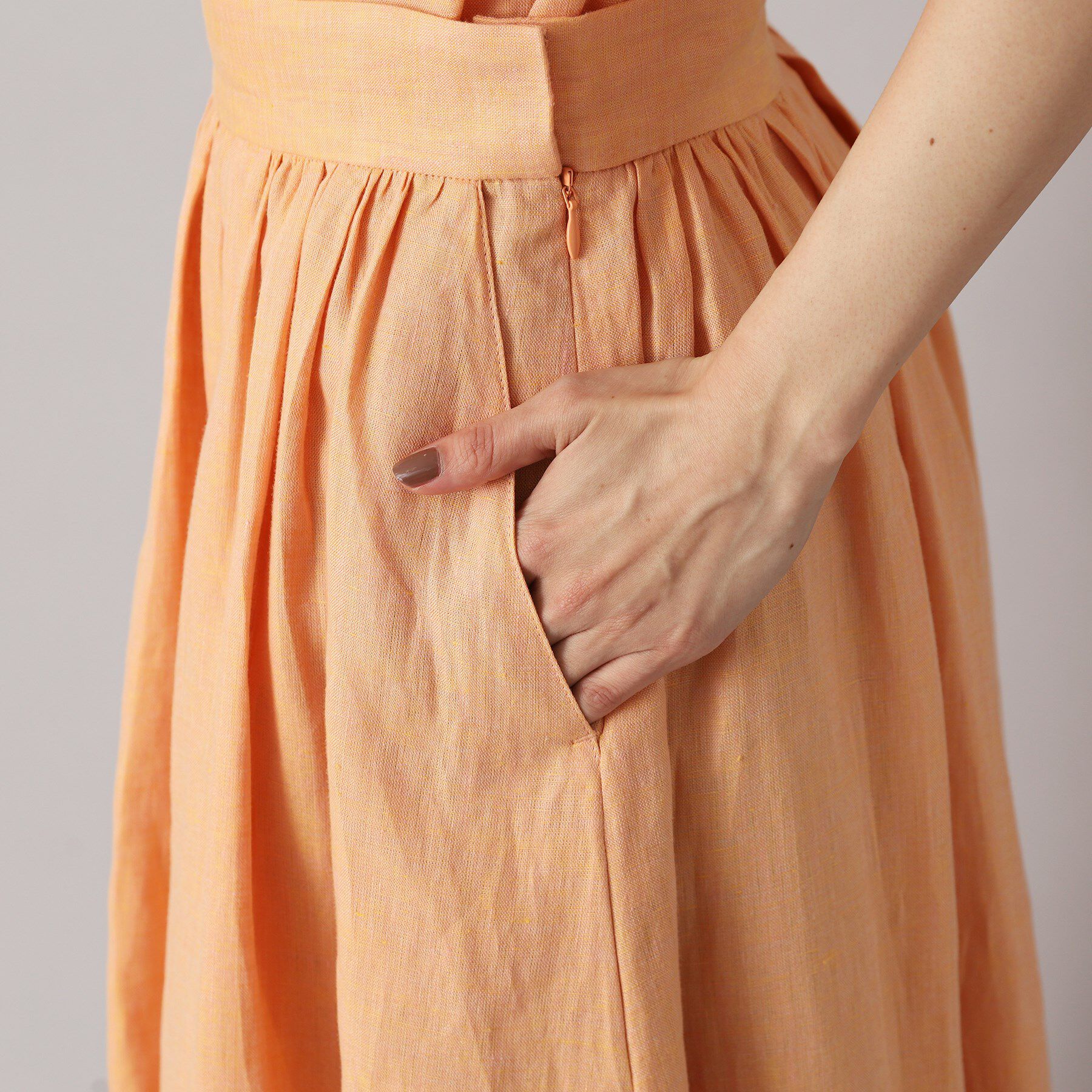 DRESSTERIOR「【洗える／ふんわり軽やか】フレンチリネンタックギャザースカート」|スカート|