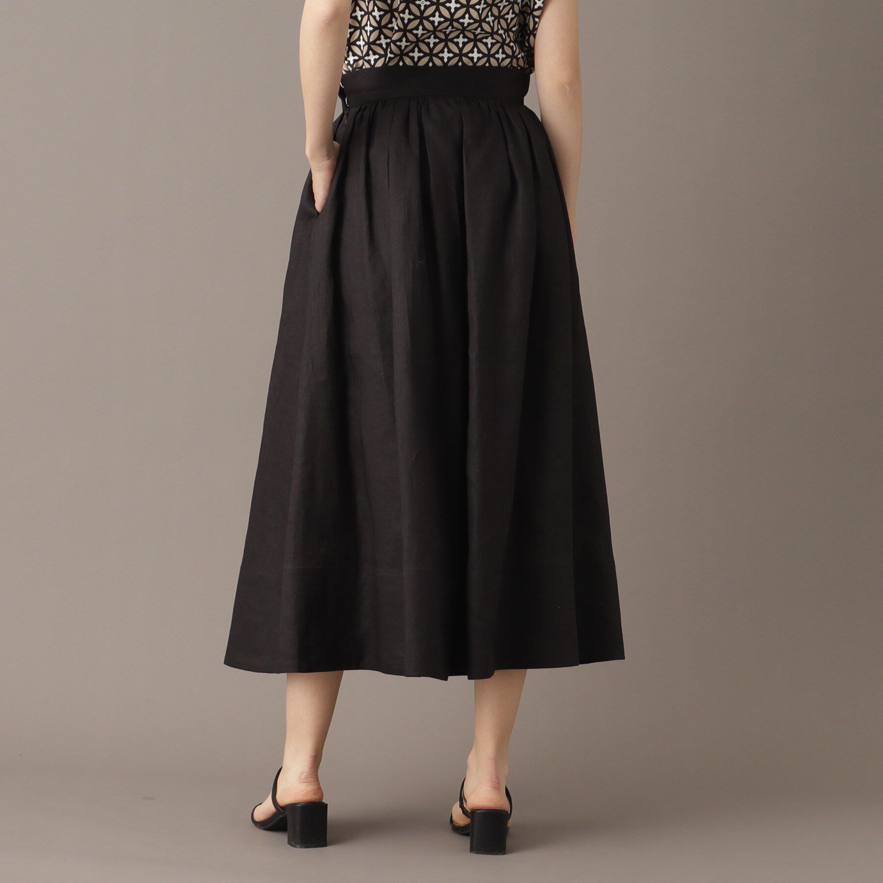 DRESSTERIOR「【洗える／ふんわり軽やか】フレンチリネンタックギャザースカート」|スカート|