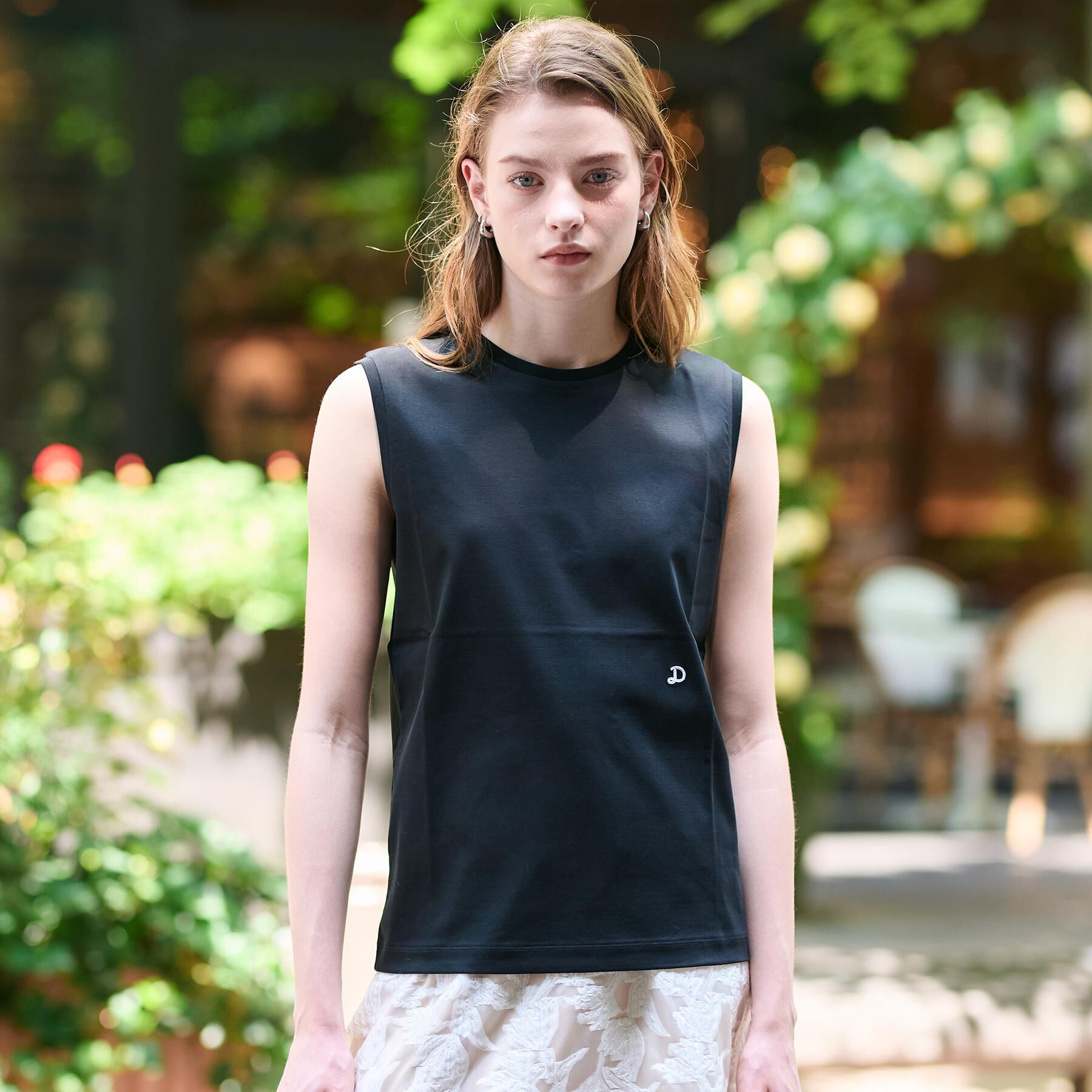 DRESSTERIOR「【接触冷感/抗菌防臭/消臭】アイスクリアコットンノースリーブT」|Tシャツ・カットソー|