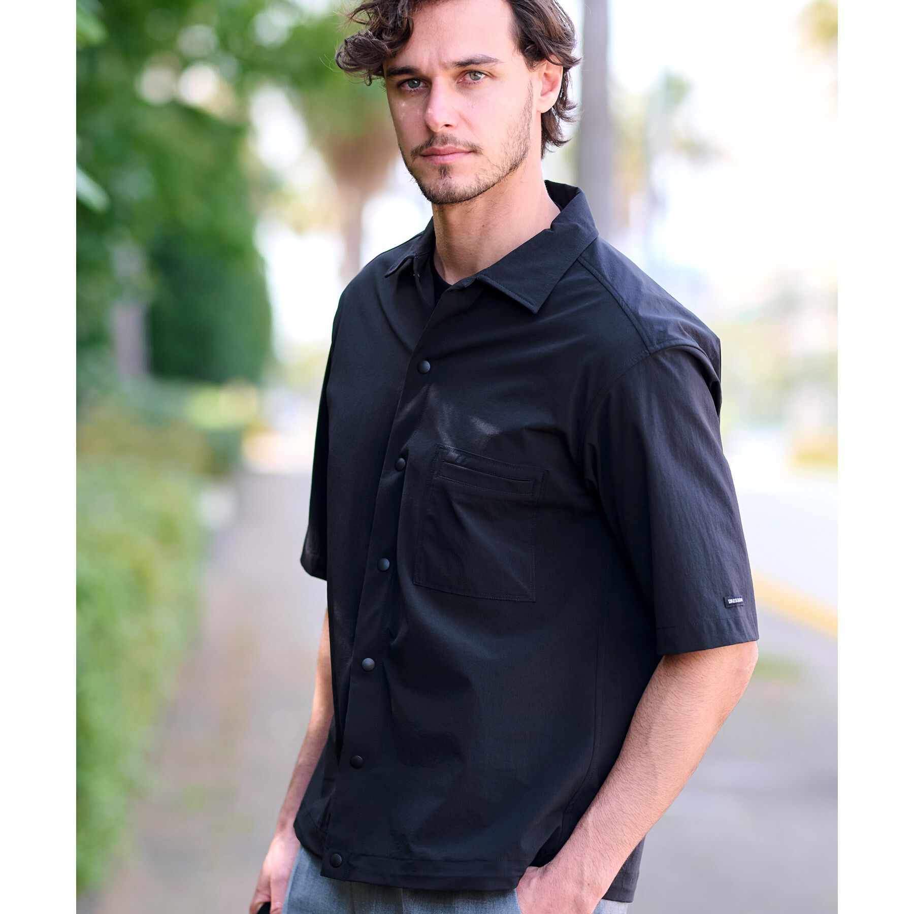 DRESSTERIOR「【セットアップ可】ライトクロス 2WAYストレッチシャツ」|シャツ・ブラウス|