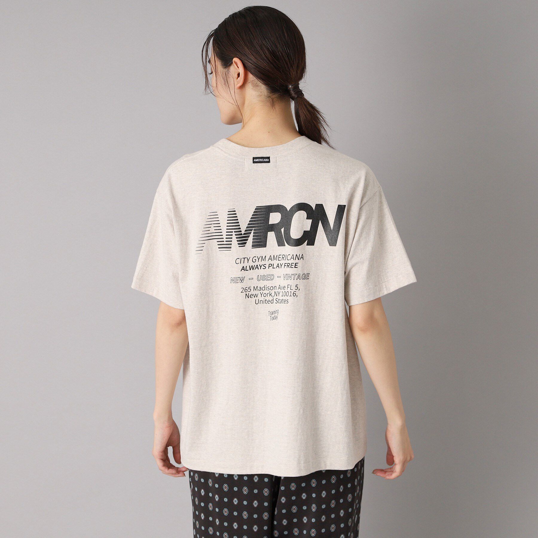 DRESSTERIOR「Americana（アメリカーナ） AMRCN ロゴTシャツ」|Tシャツ・カットソー|