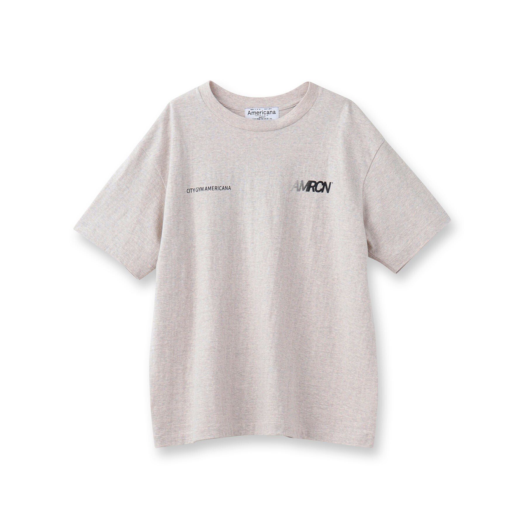 DRESSTERIOR「Americana（アメリカーナ） AMRCN ロゴTシャツ」|Tシャツ・カットソー|グレージュ(050)