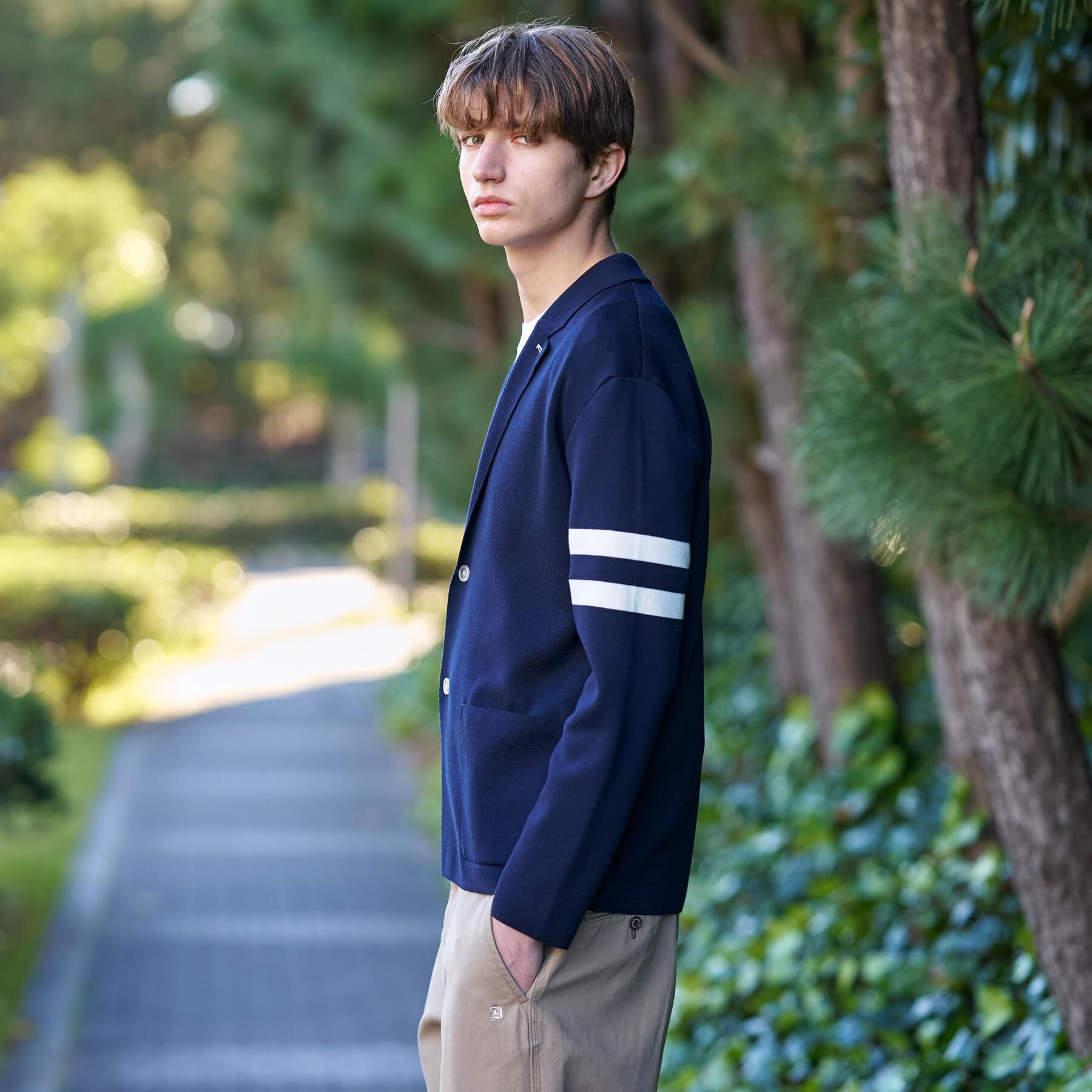 DRESSTERIOR「スプリング ニットジャケット」|カーディガン|