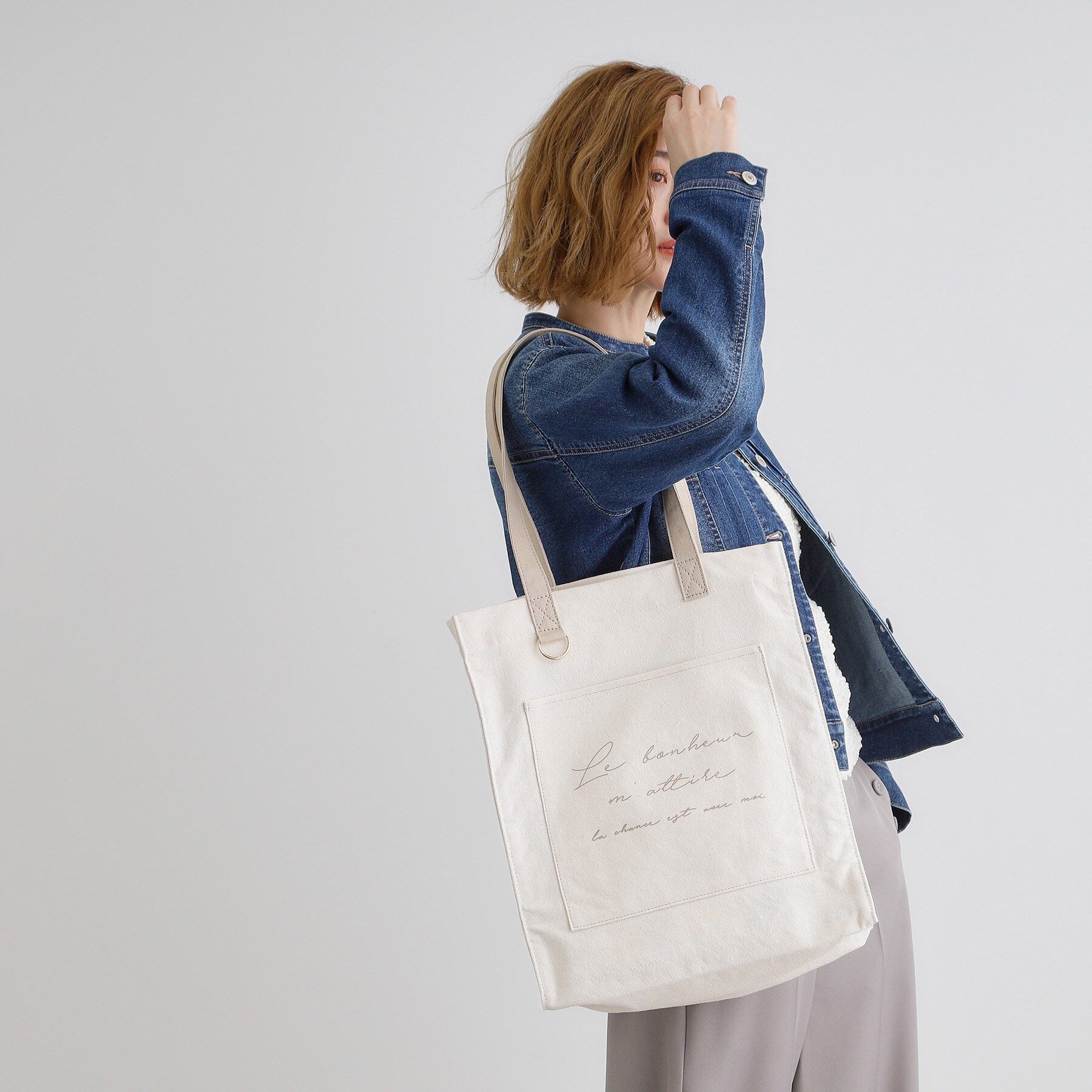 grove「【大人の推し活にも！】ロゴキャンバストート【A4・多機能】」|トートバッグ|