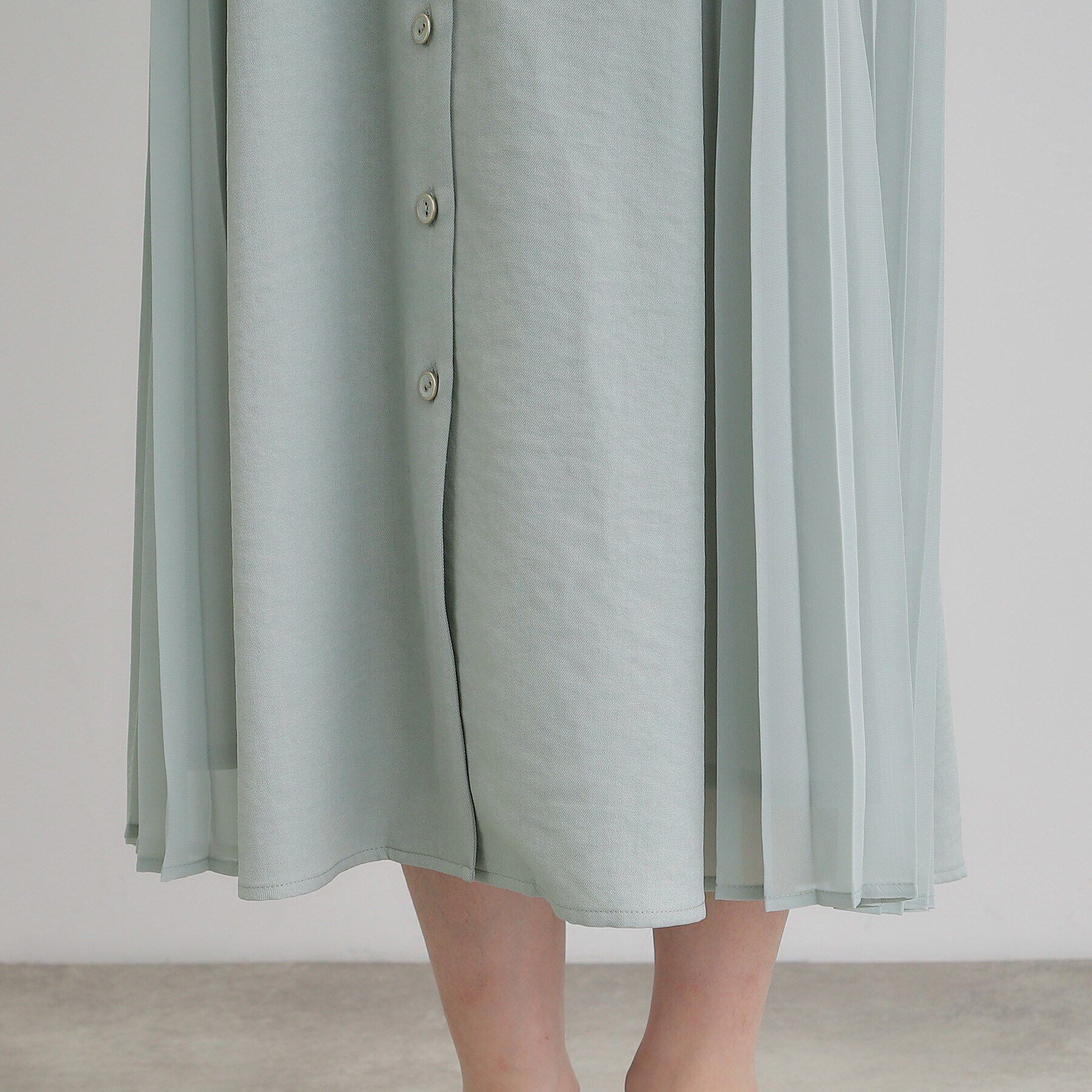 grove「サイドプリーツシャツワンピース」|ワンピース|