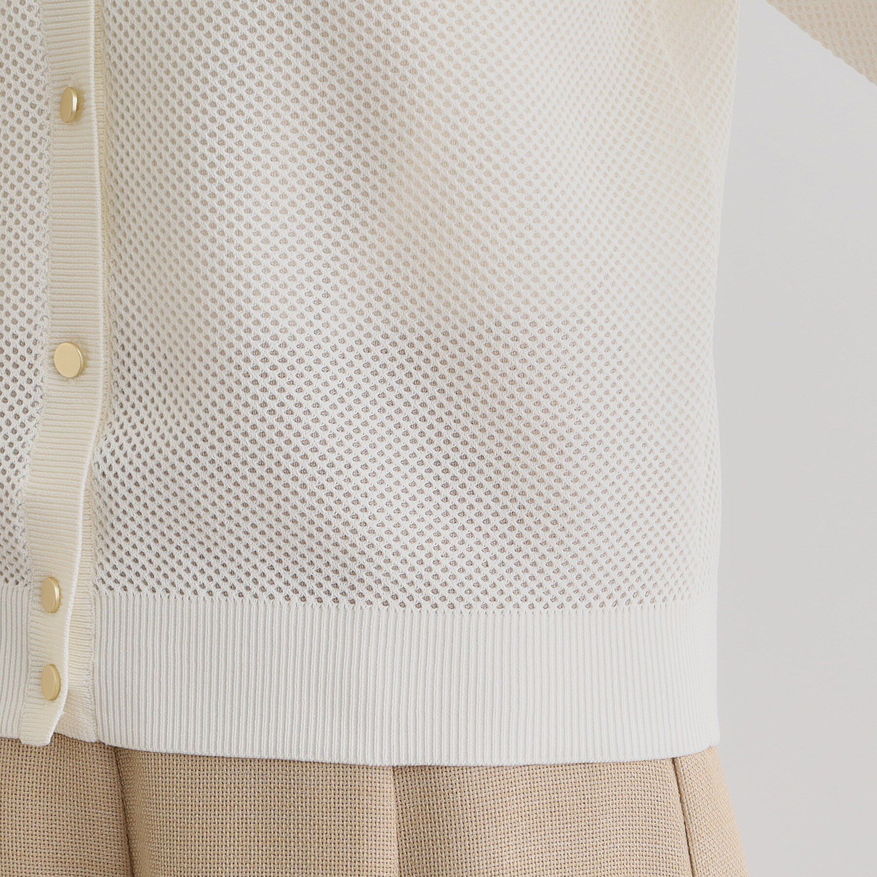 grove「1枚でも映える上品メッシュカーディガン」|カーディガン|