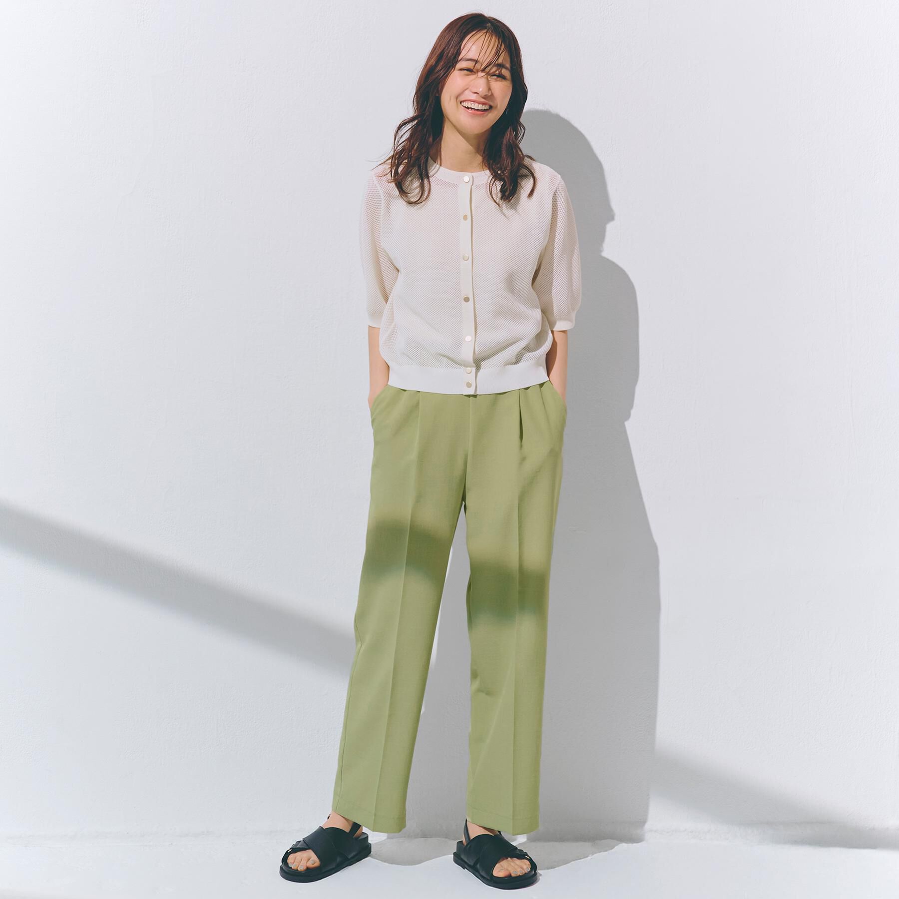 grove「1枚でも映える上品メッシュカーディガン」|カーディガン|