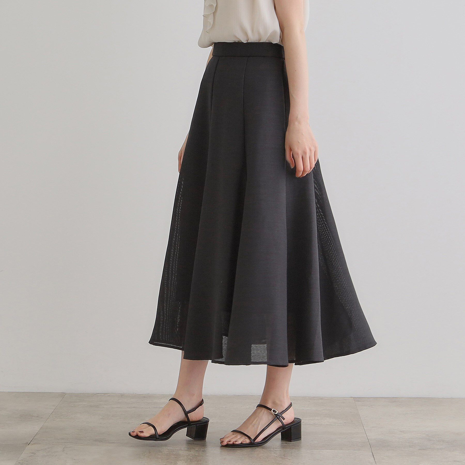 grove「【大人のリゾートスタイル/SETUP】麻調フレアスカート」|スカート|