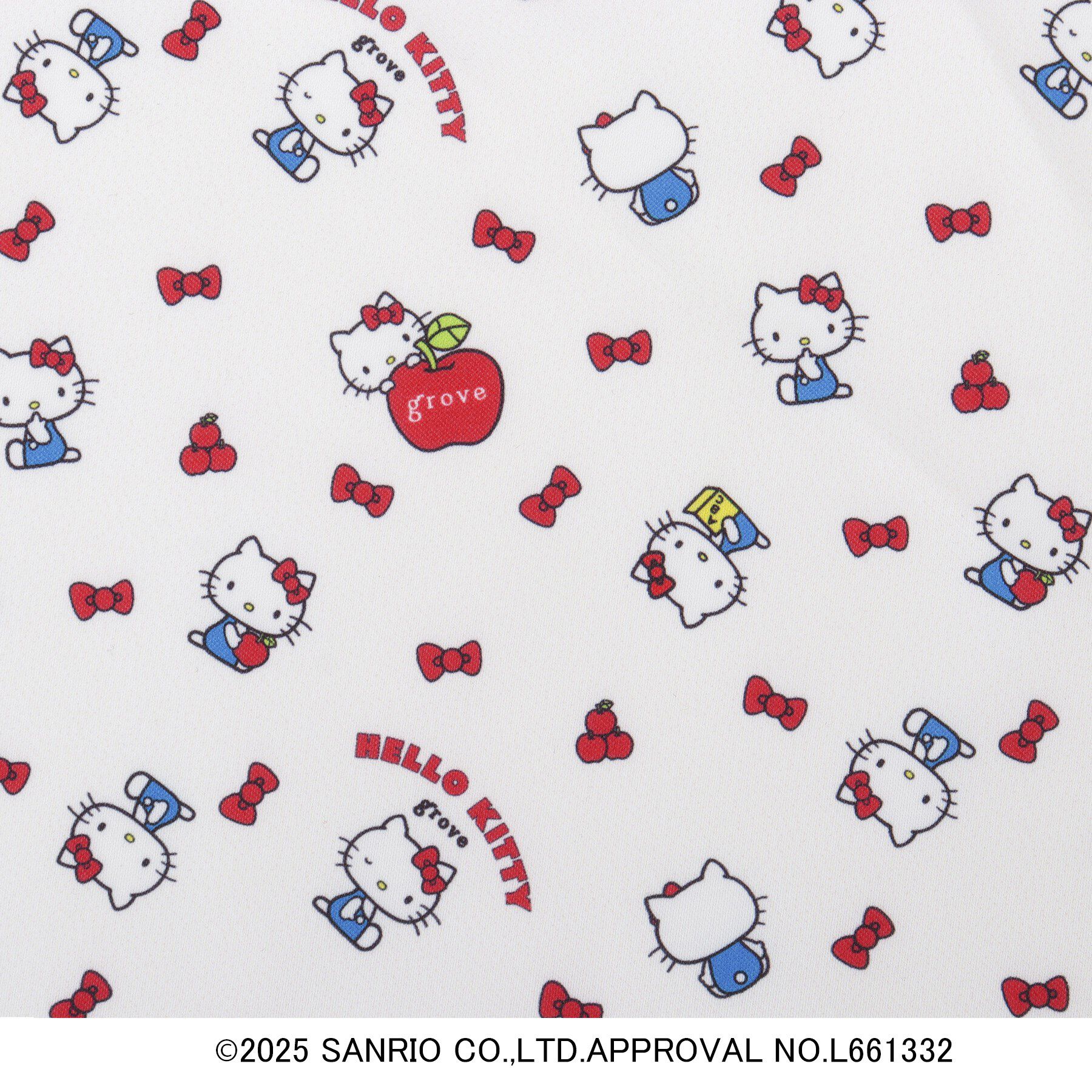 grove「【ハローキティ】フェイス刺繍チャームポーチ」|ポーチ|