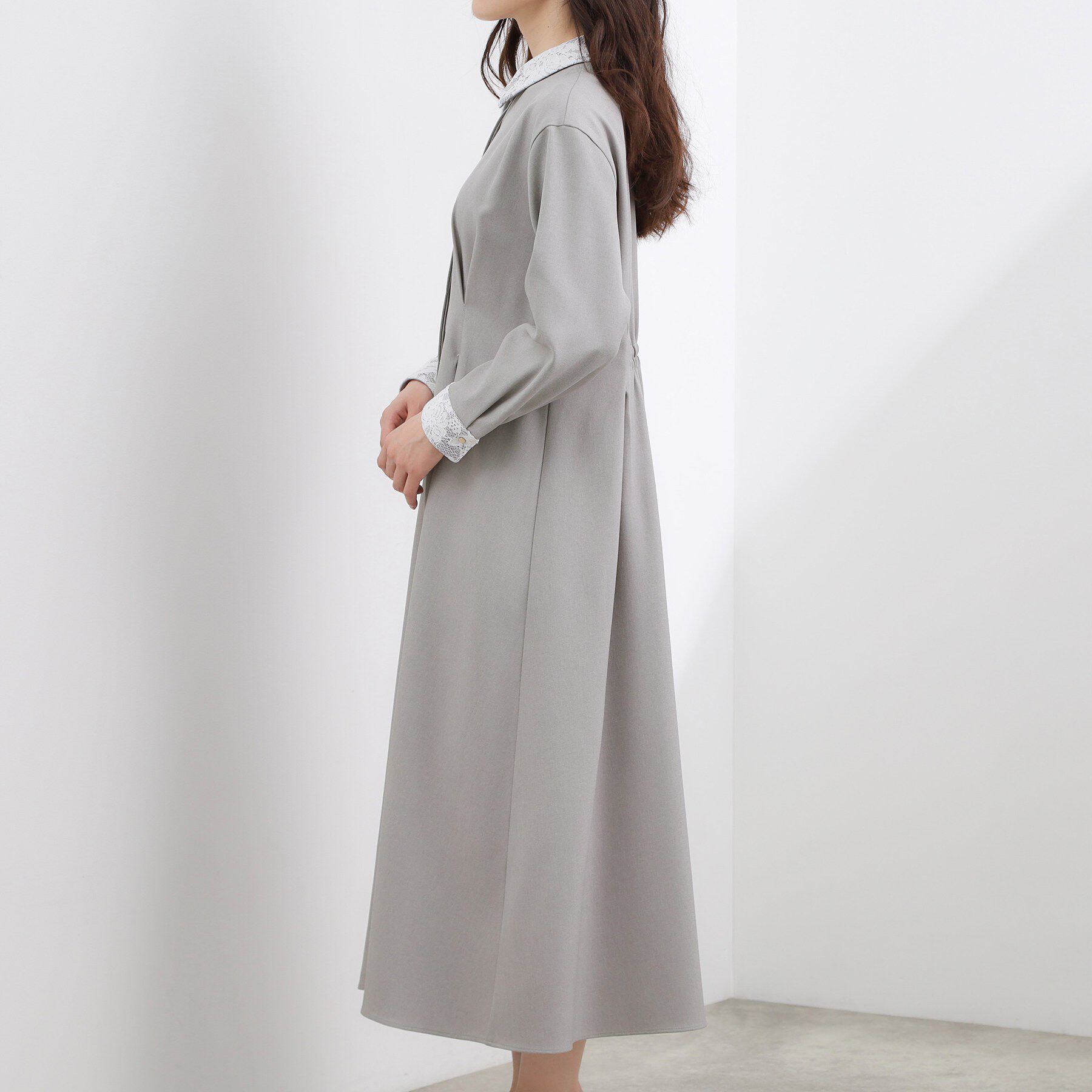 grove「晴れの日にも映える、品よく華やかなシャツワンピース」|ワンピース|