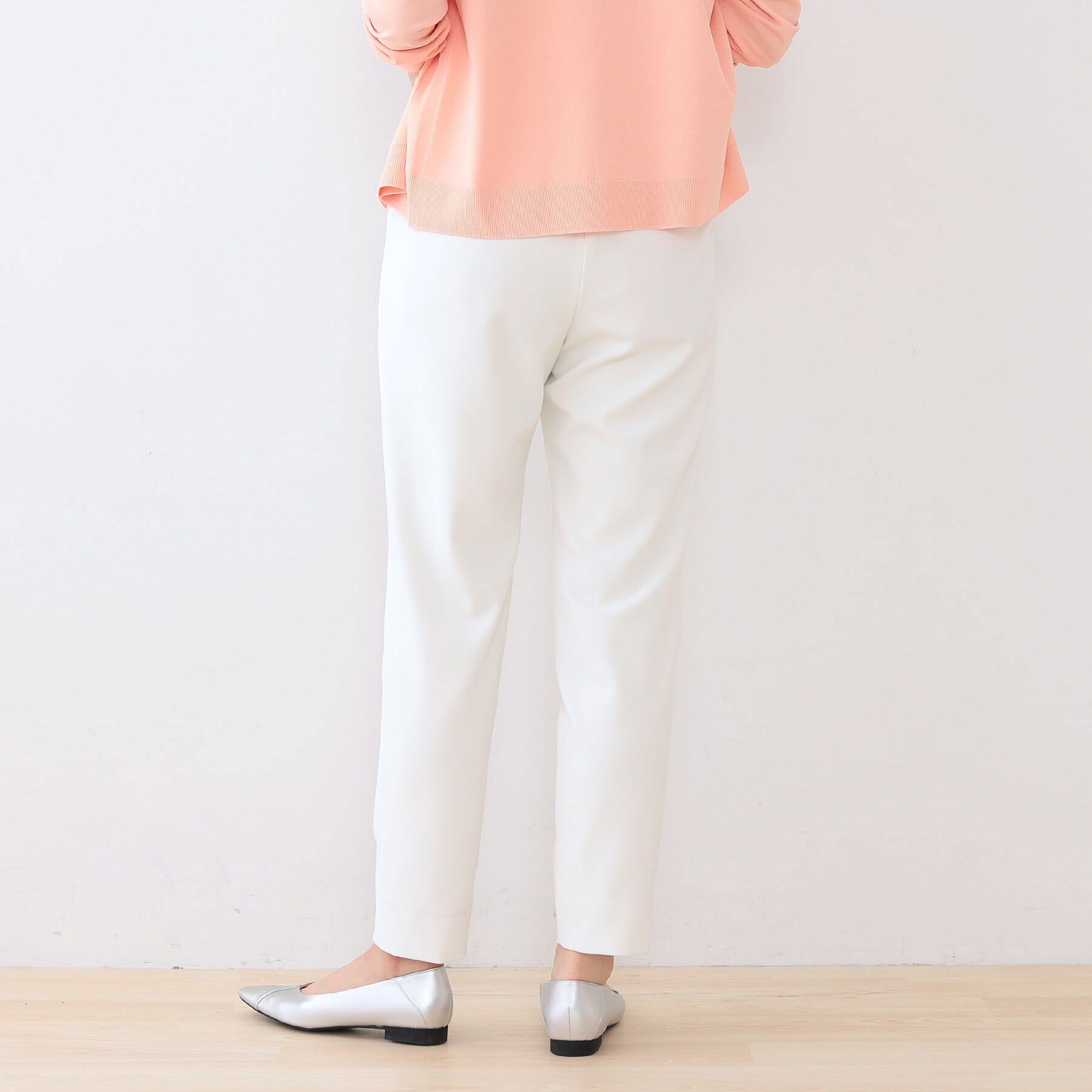 INDIVI「【褒められパンツ】ストレッチ タックテーパードパンツ」|その他|