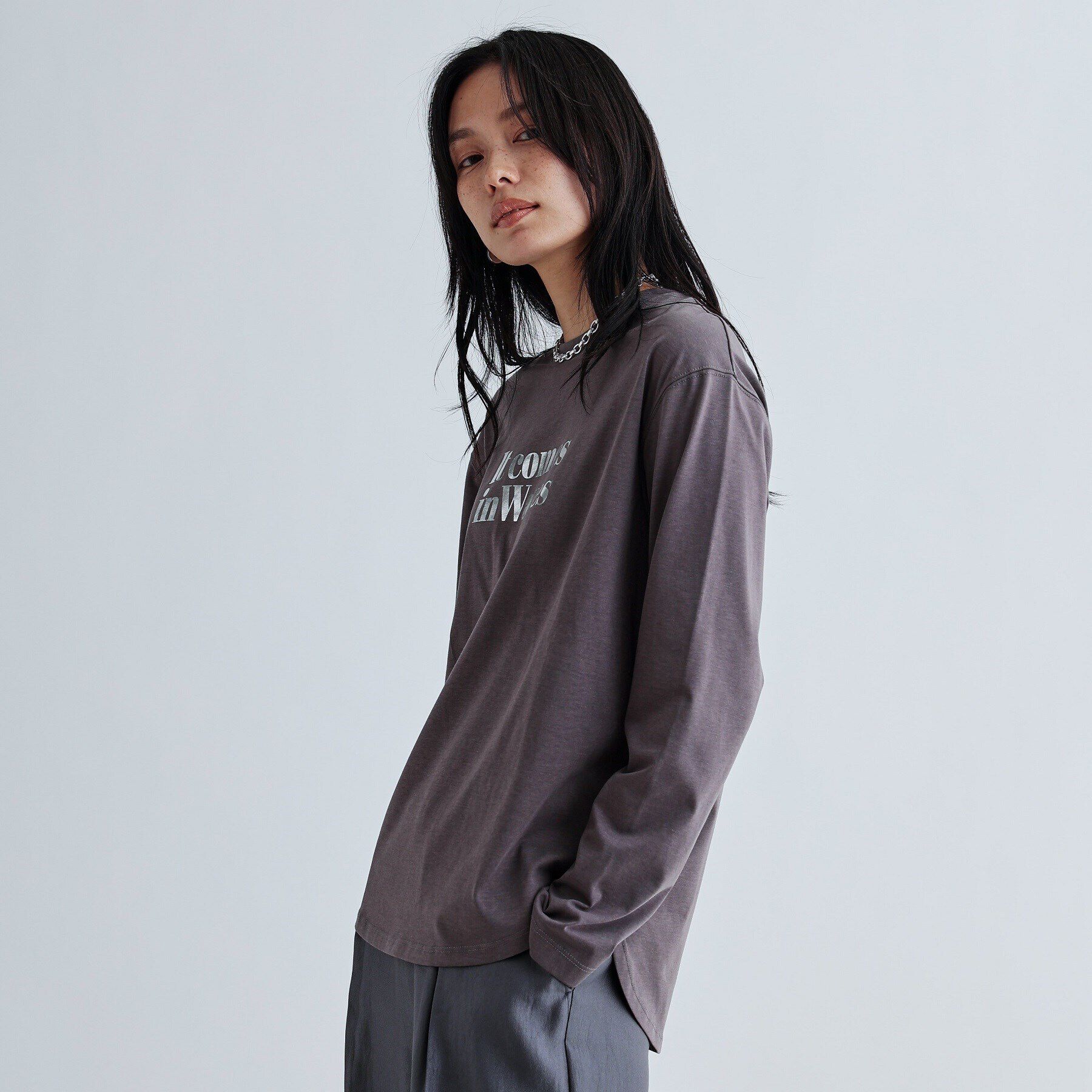 GALLEST「メタリックロゴロングスリーブTシャツ」|Tシャツ・カットソー|