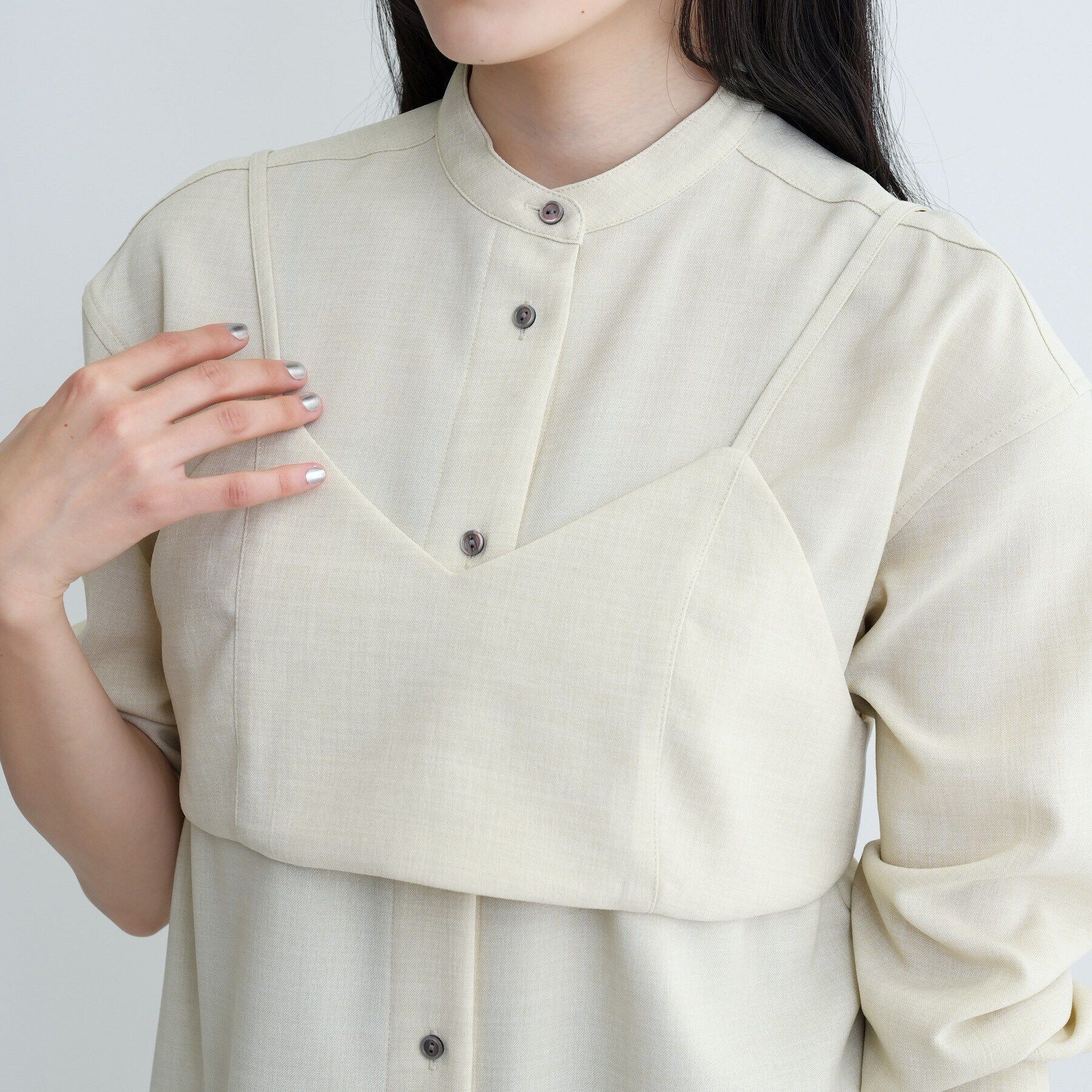 GALLEST「【セレモニー/オケージョン/通勤】ビスチェセットシャツドレス【2WAY】」|ワンピース|