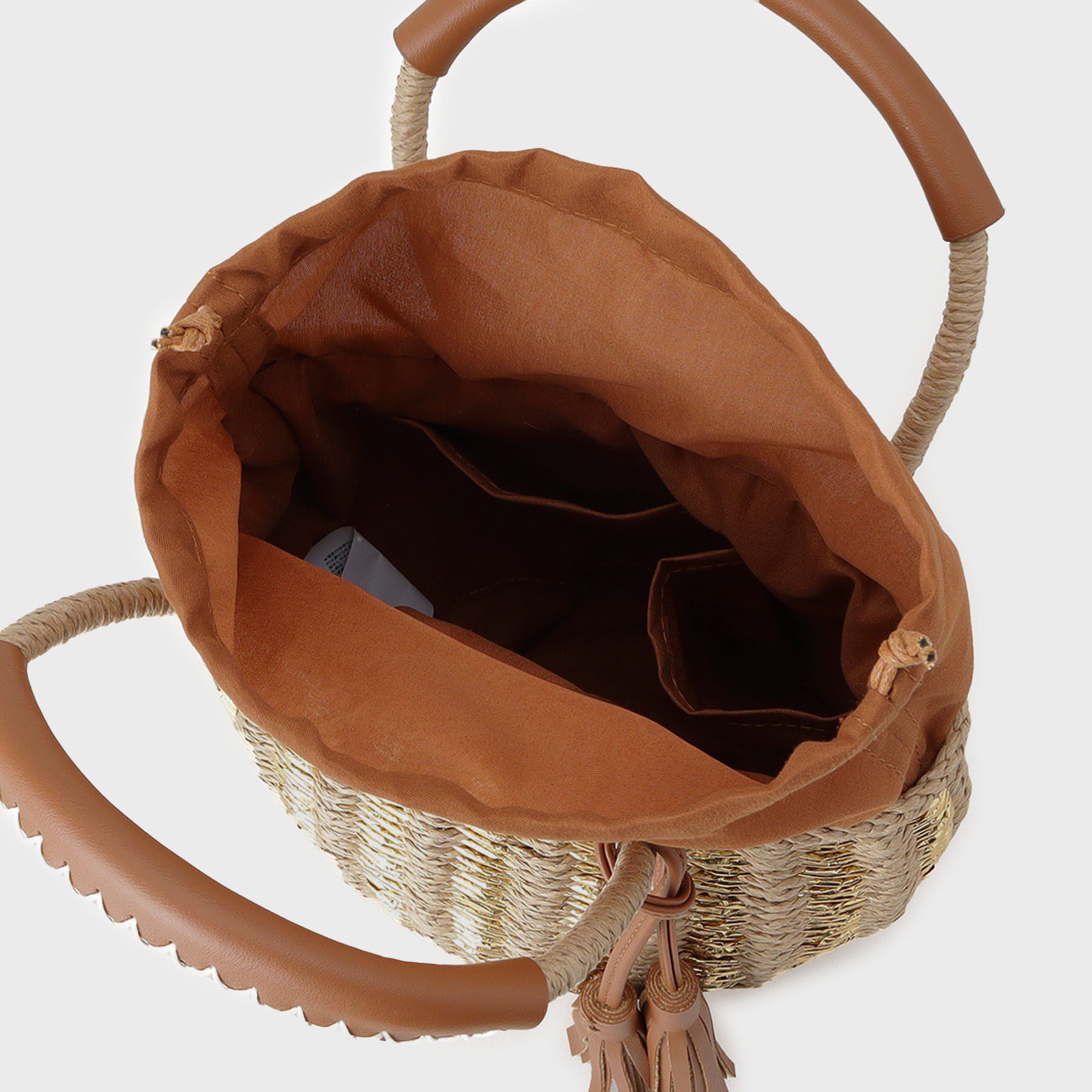 GALLEST「メタリック編込みかごバッグ」|ハンドバッグ|