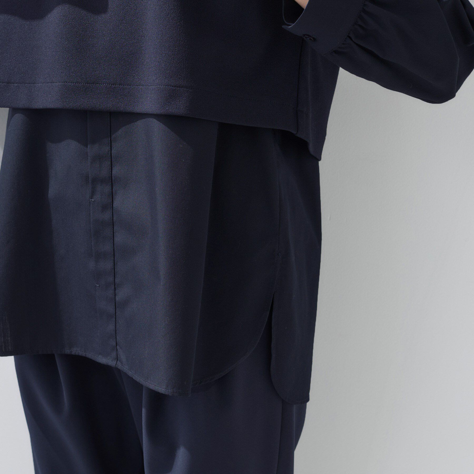 INDIVI「【洗える／UVケア】レイヤード風デザイントップス」|Tシャツ・カットソー|