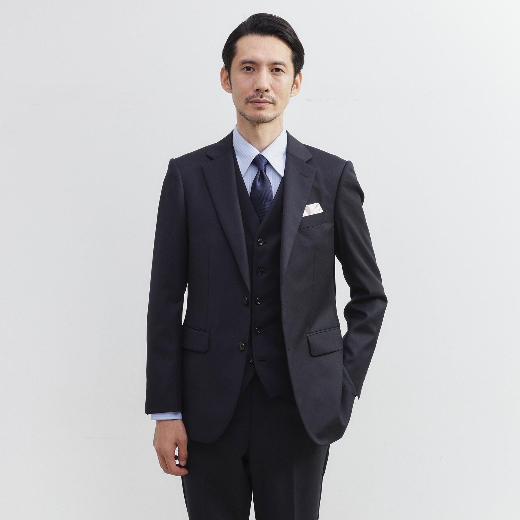 TAKEO KIKUCHI「【冠婚葬祭/3ピース対応】サージ ベスト」|スーツ|