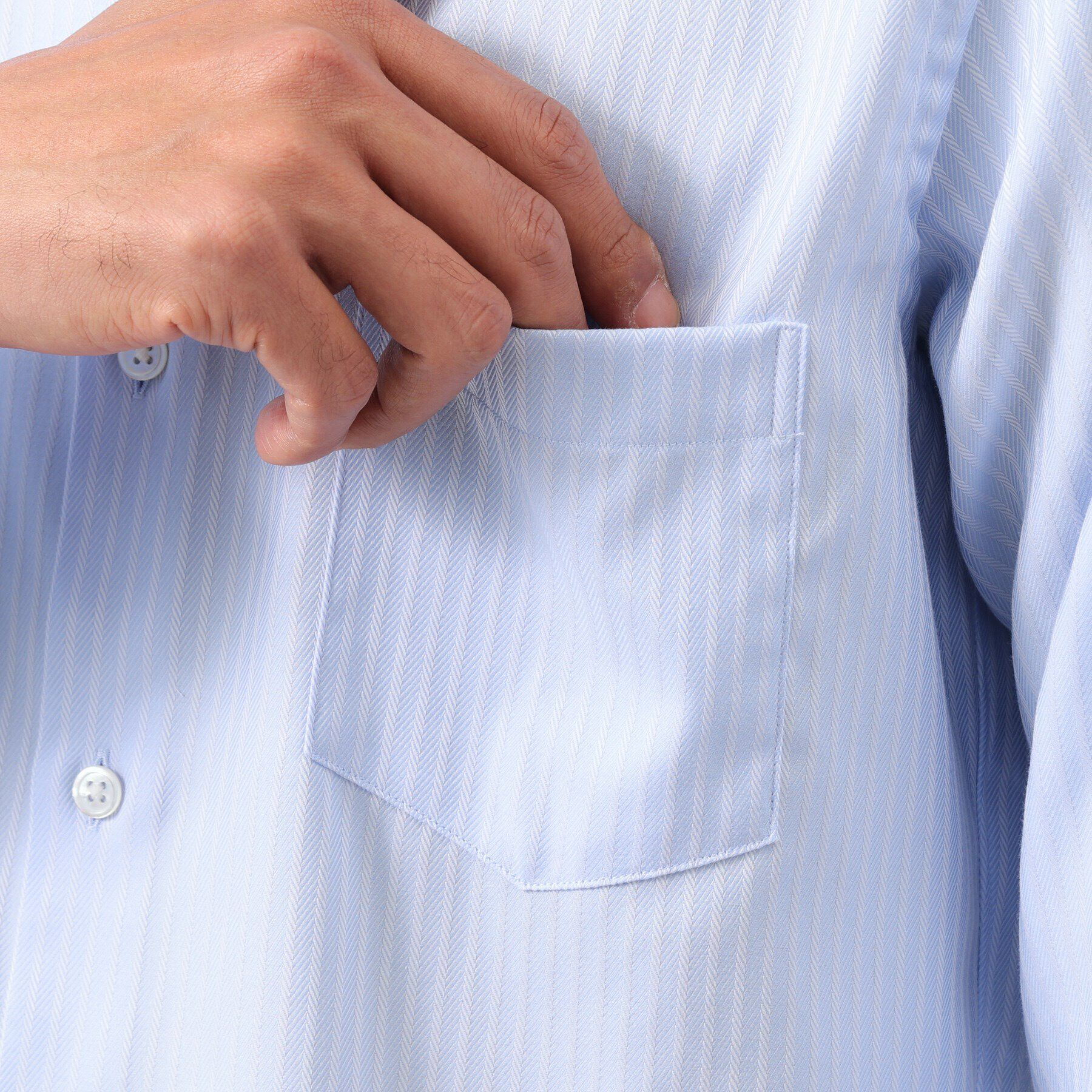 TAKEO KIKUCHI「【Sサイズ～】ドビー ストライプ レギュラーカラー シャツ」|シャツ・ブラウス|