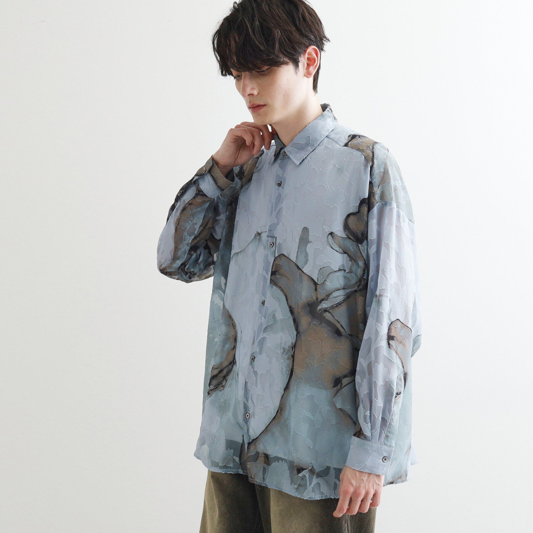 tk.TAKEO KIKUCHI「シアーフラワーシャツ」|シャツ・ブラウス|