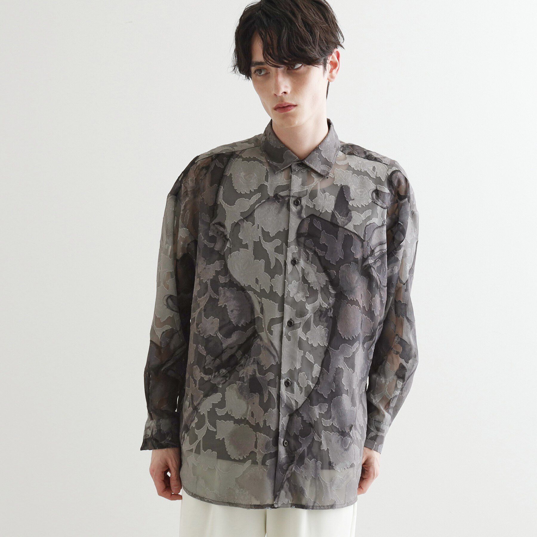 tk.TAKEO KIKUCHI「シアーフラワーシャツ」|シャツ・ブラウス|