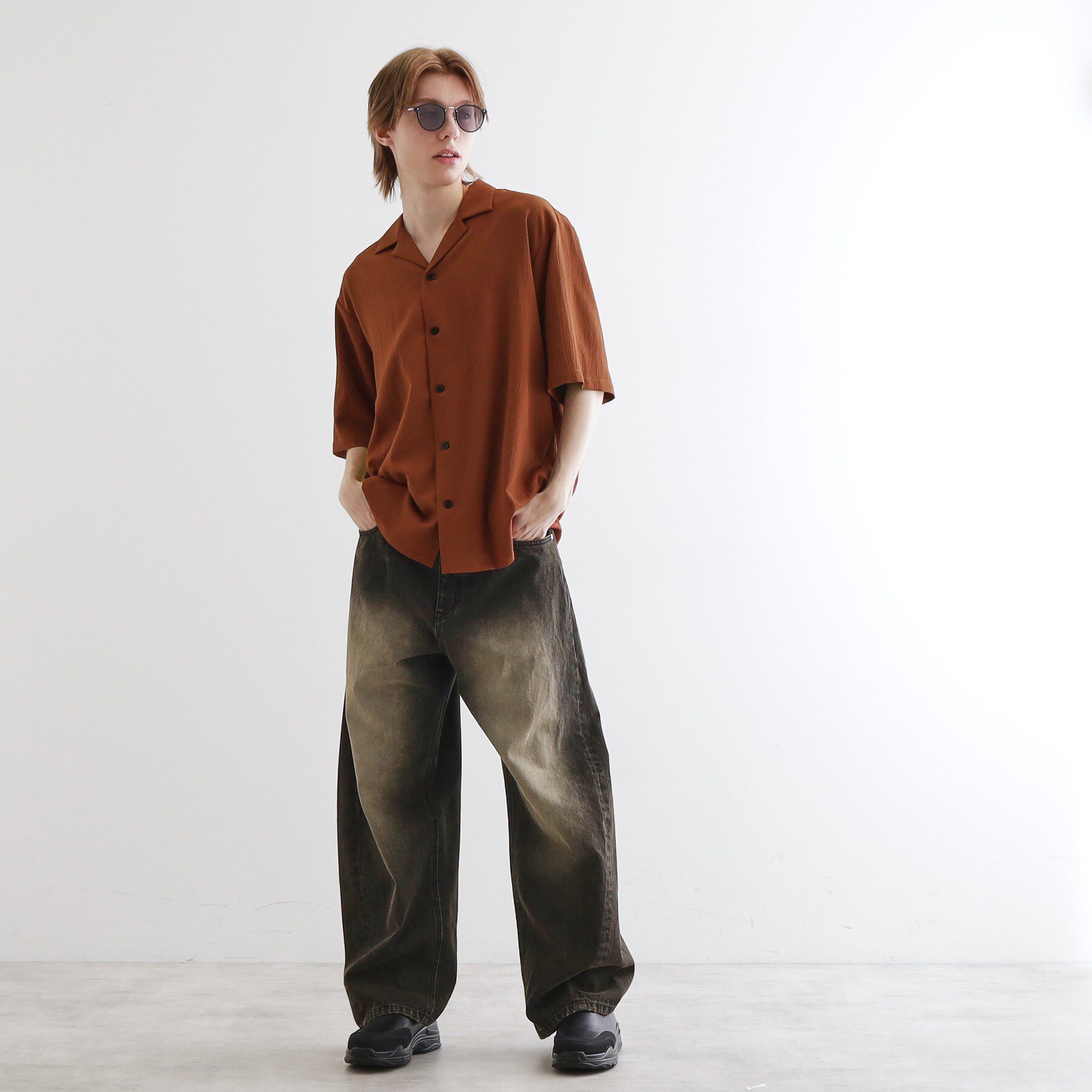 tk.TAKEO KIKUCHI「楊柳オープンカラーシャツ」|シャツ・ブラウス|