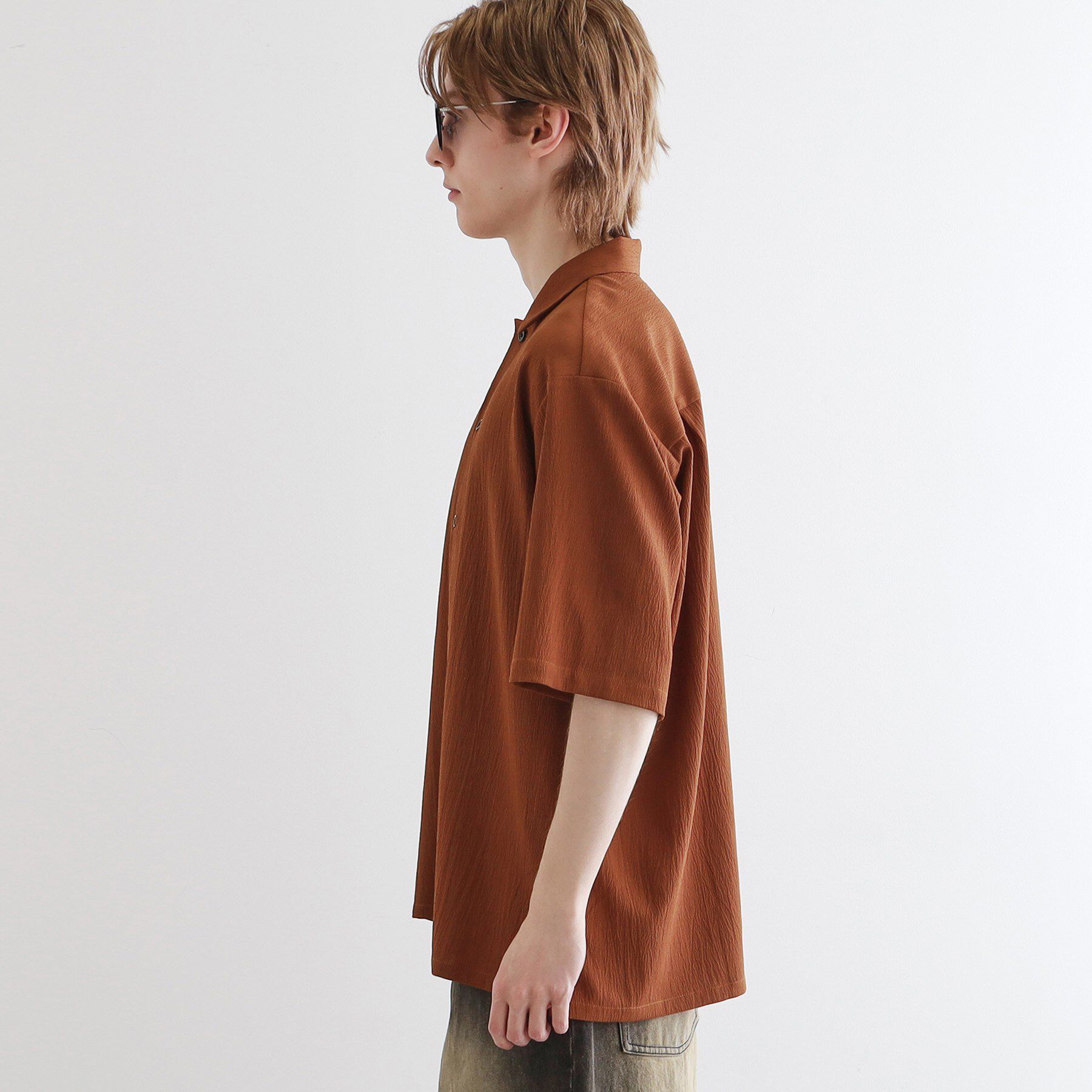 tk.TAKEO KIKUCHI「楊柳オープンカラーシャツ」|シャツ・ブラウス|
