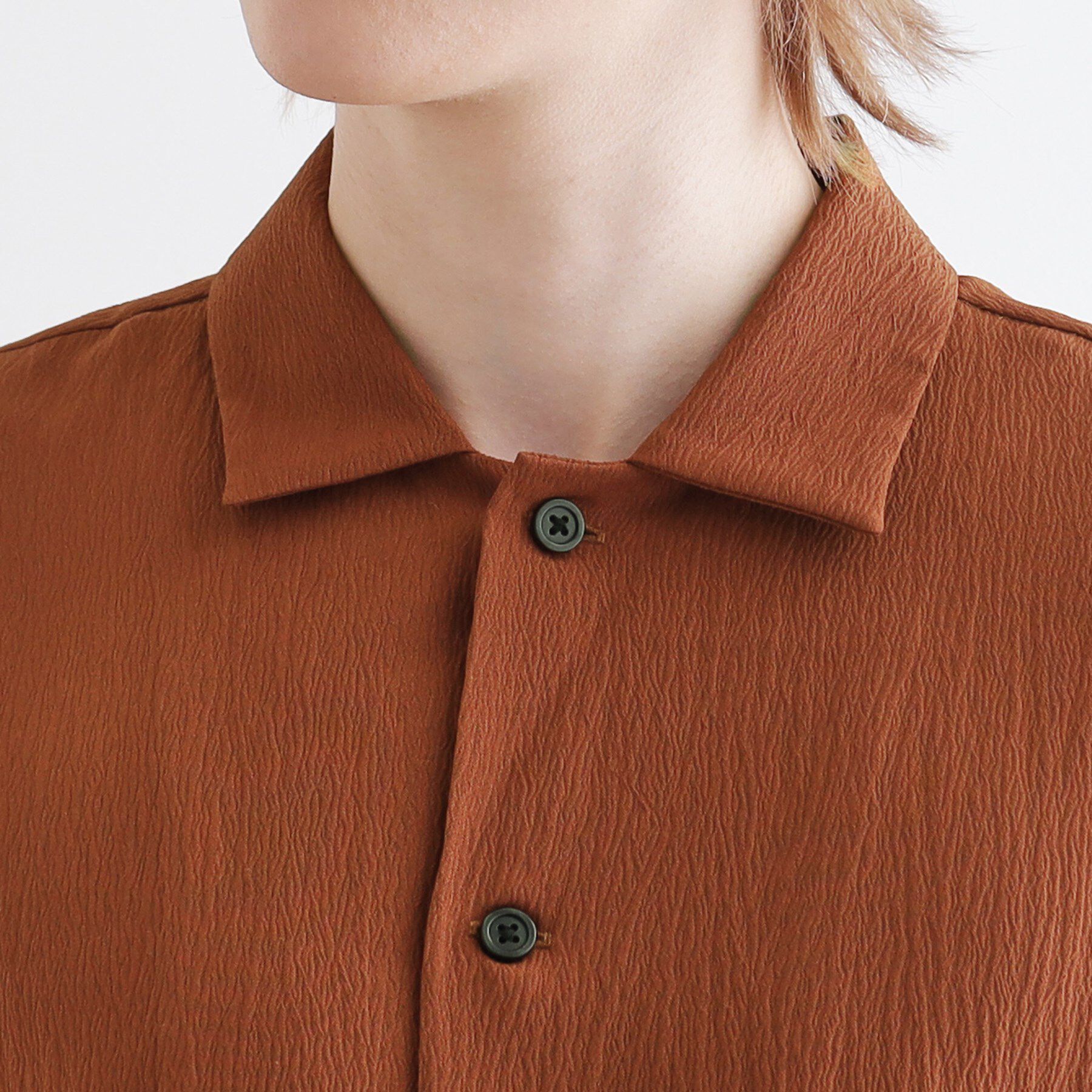 tk.TAKEO KIKUCHI「楊柳オープンカラーシャツ」|シャツ・ブラウス|