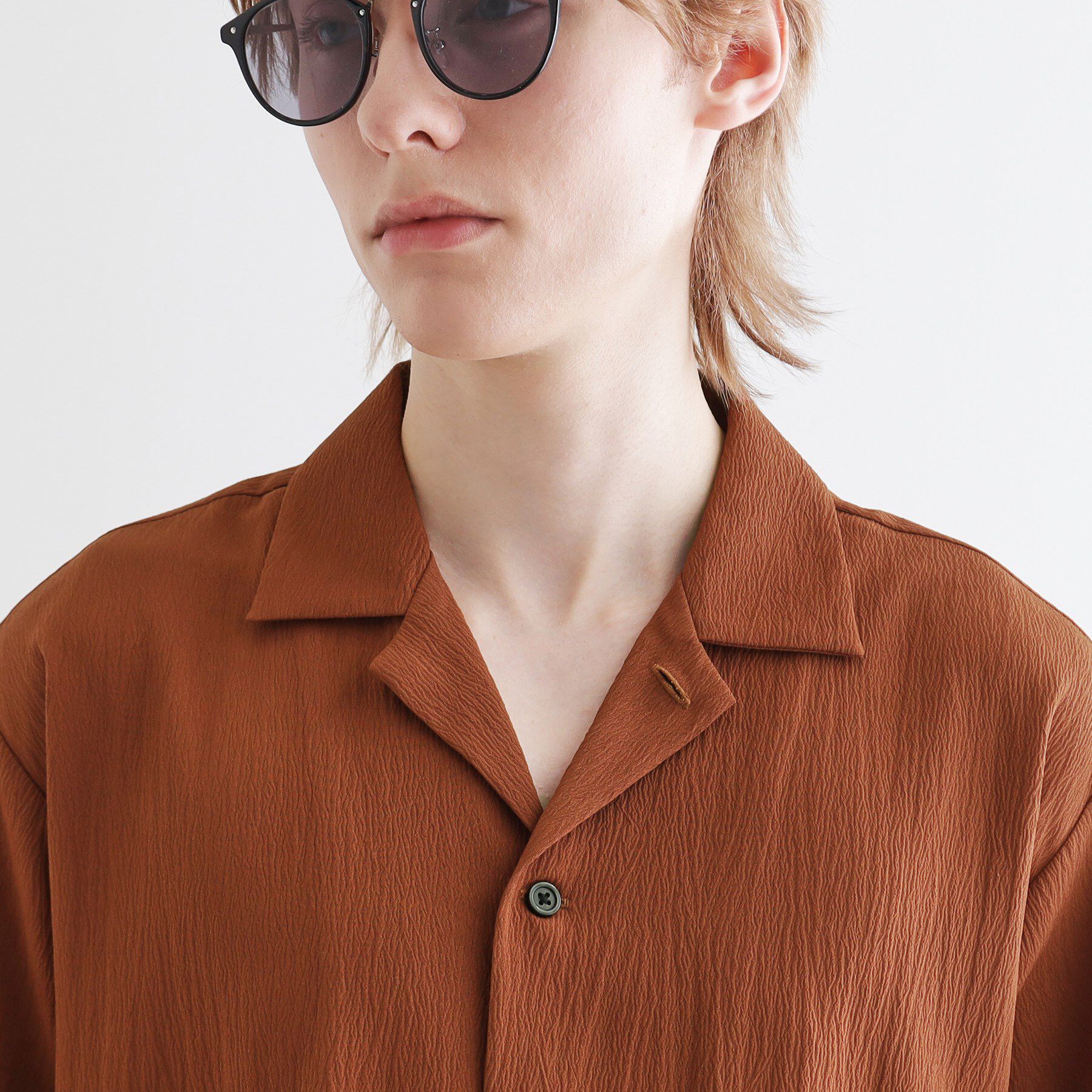 tk.TAKEO KIKUCHI「楊柳オープンカラーシャツ」|シャツ・ブラウス|