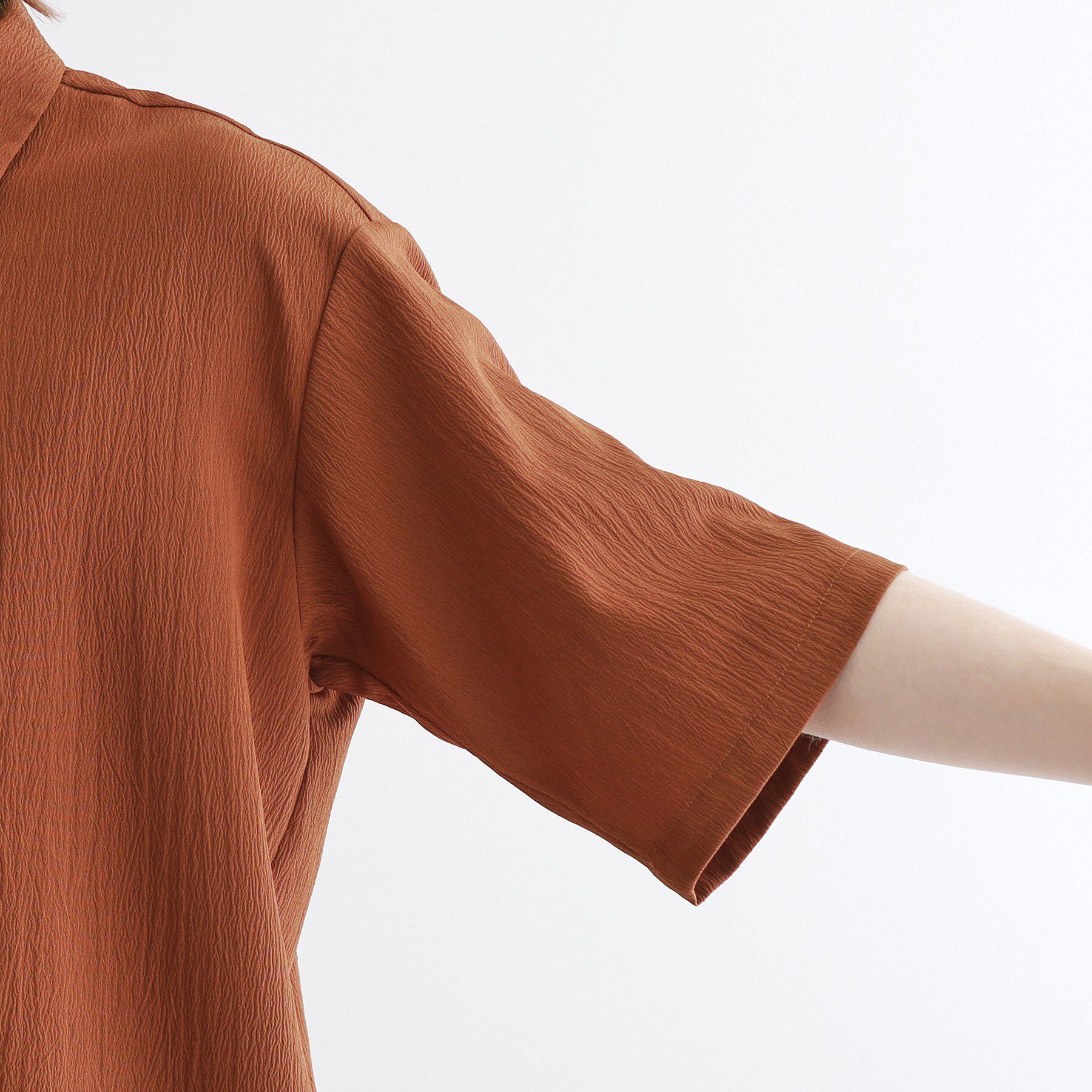 tk.TAKEO KIKUCHI「楊柳オープンカラーシャツ」|シャツ・ブラウス|