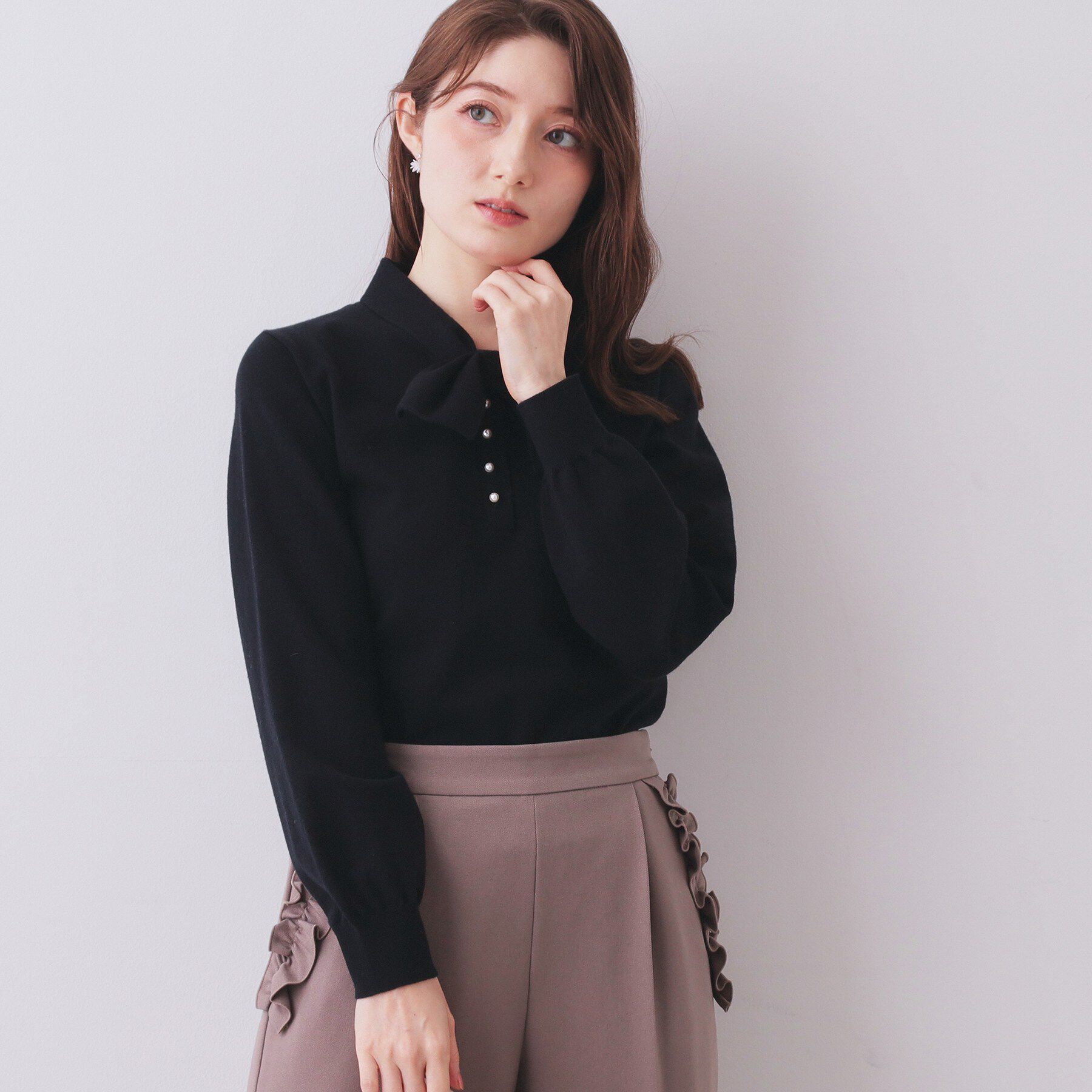 index「ヘンリーパールミニボウタイニット【洗濯機OK】」|ニット・セーター|