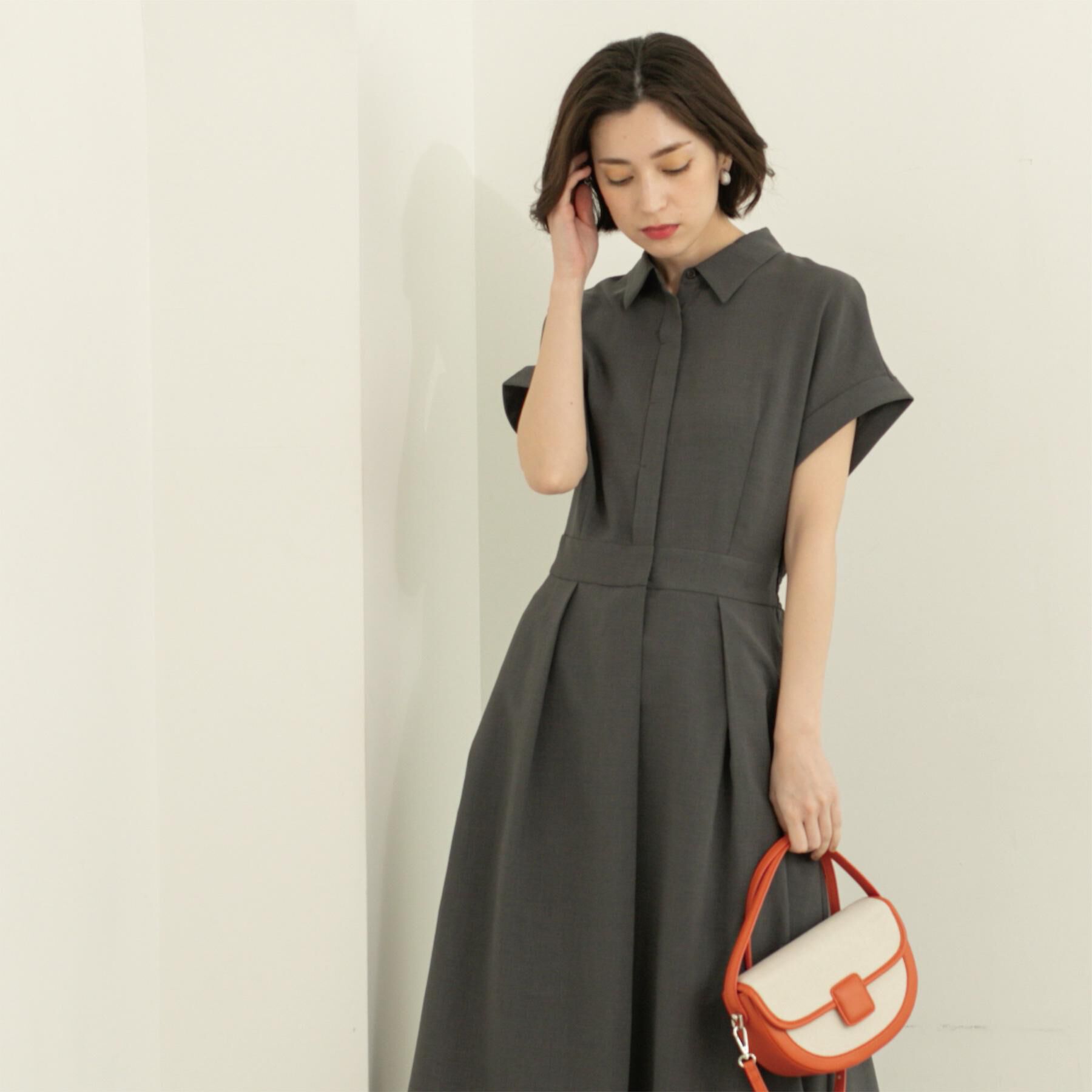 OPAQUE.CLIP「リネンライクシャツワンピース【洗濯機洗い可/吸水速乾/接触冷感】」|ワンピース|