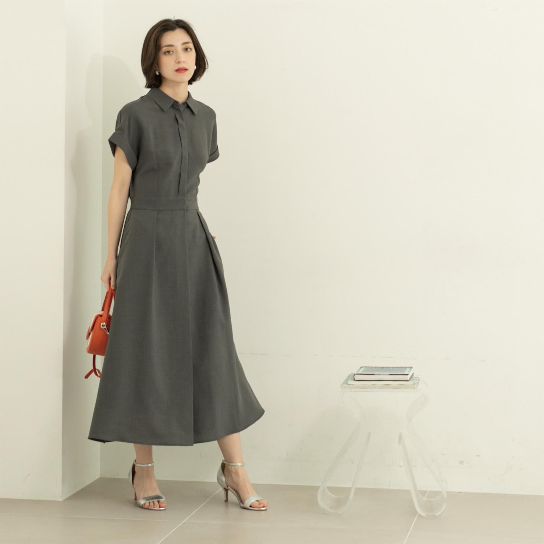 OPAQUE.CLIP「リネンライクシャツワンピース【洗濯機洗い可/吸水速乾/接触冷感】」|ワンピース|