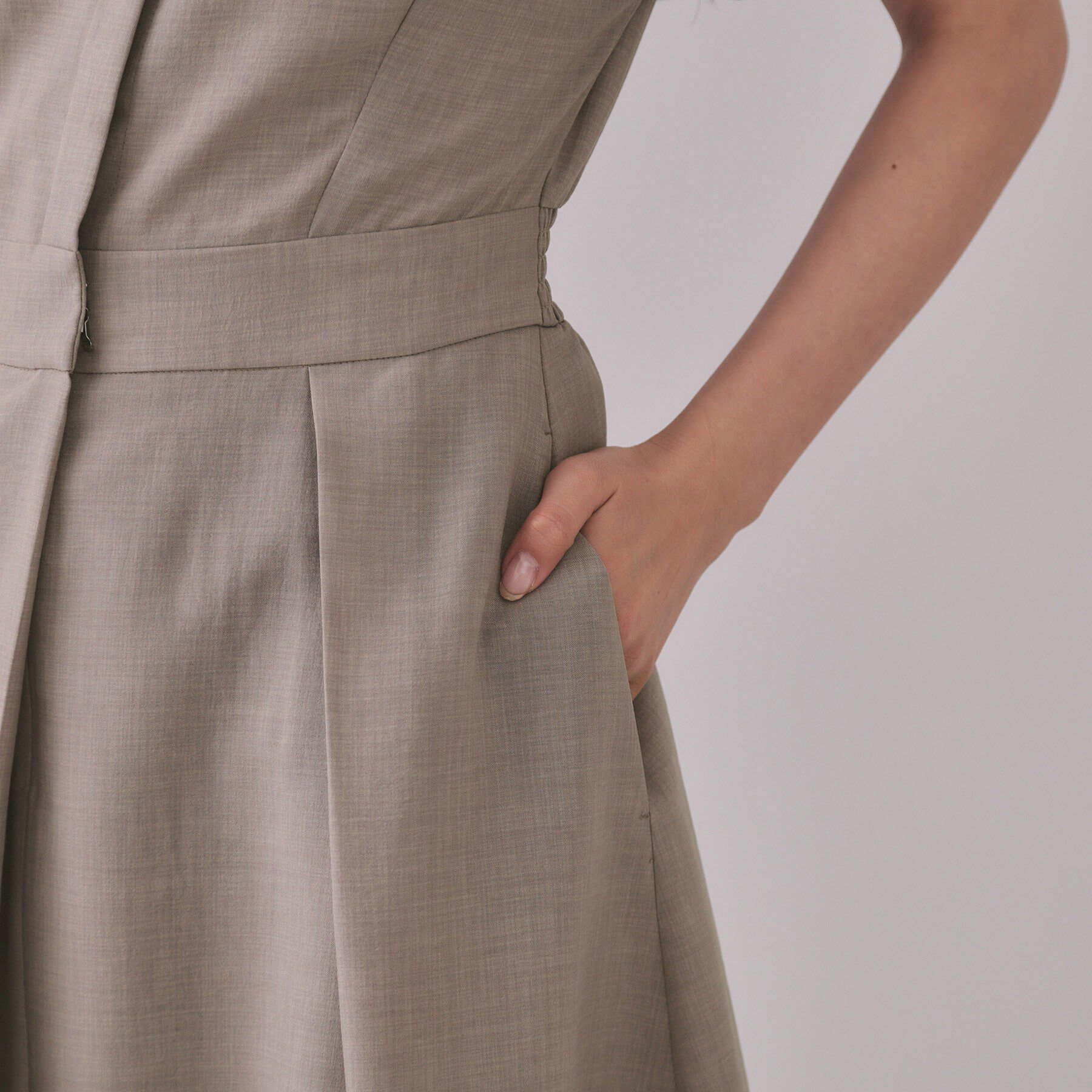 OPAQUE.CLIP「リネンライクシャツワンピース【洗濯機洗い可/吸水速乾/接触冷感】」|ワンピース|