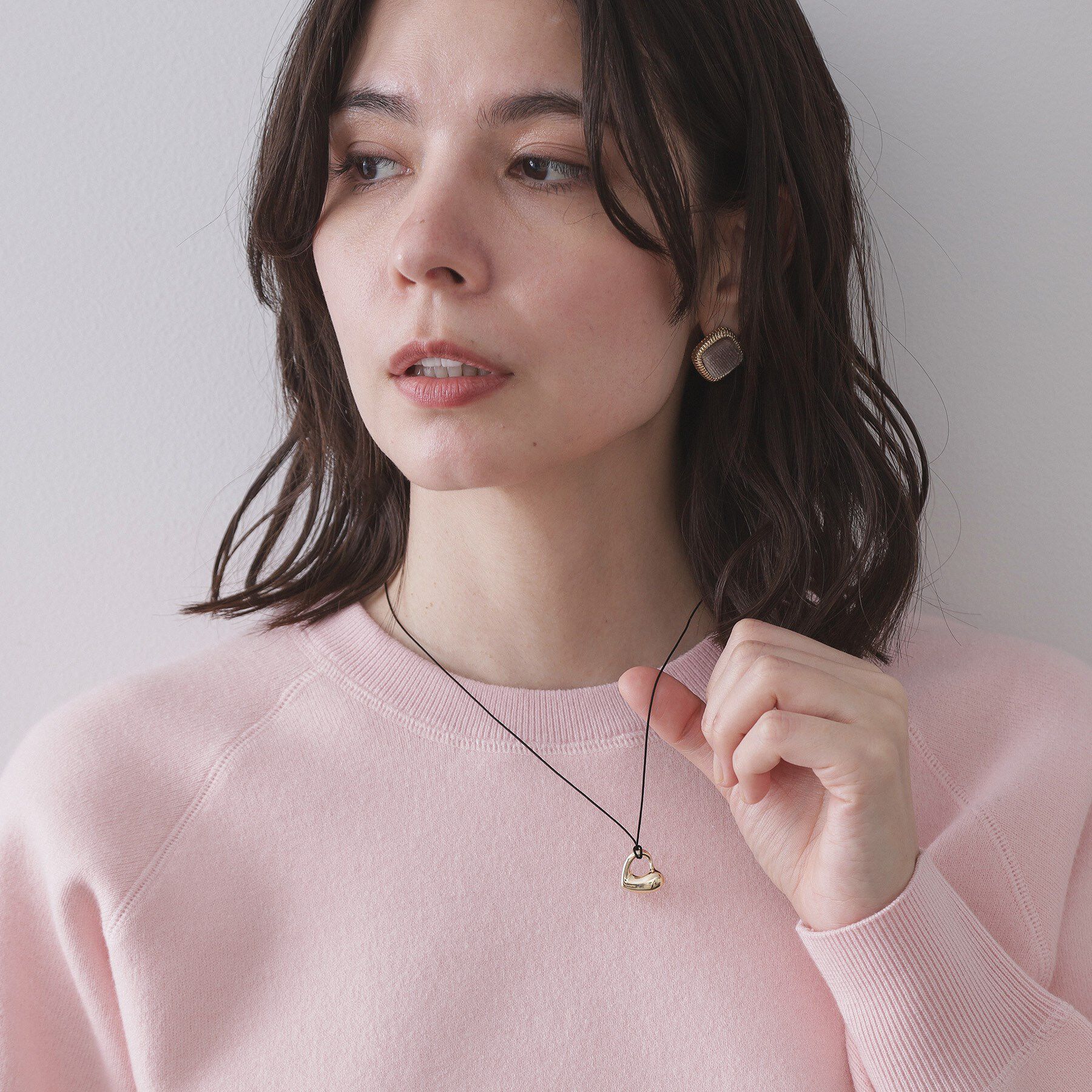 OPAQUE.CLIP「デザインハートモチーフ スライドネックレス」|ネックレス|