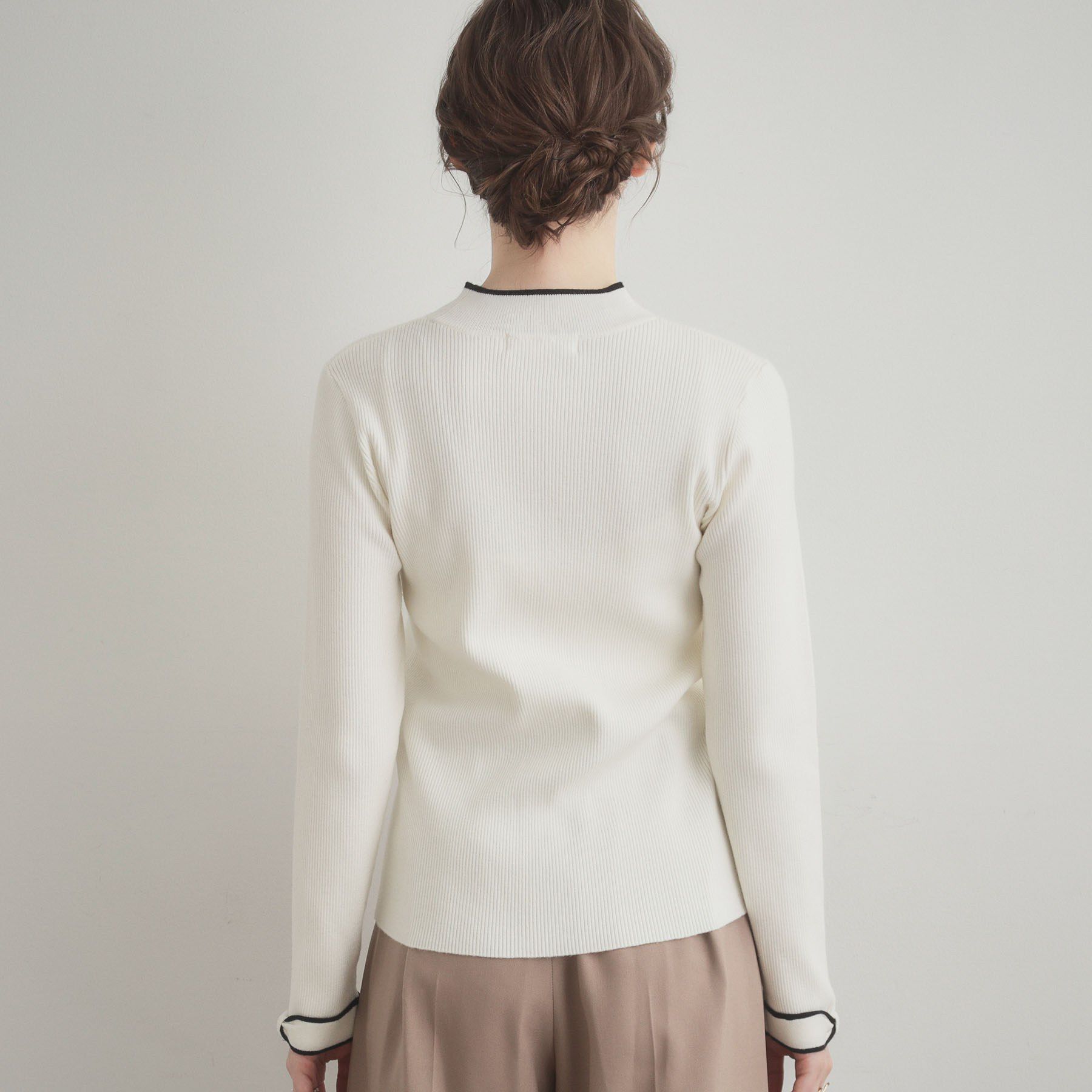 Couture broach「【洗える・着映え】袖リボン リブニット」|ニット・セーター|