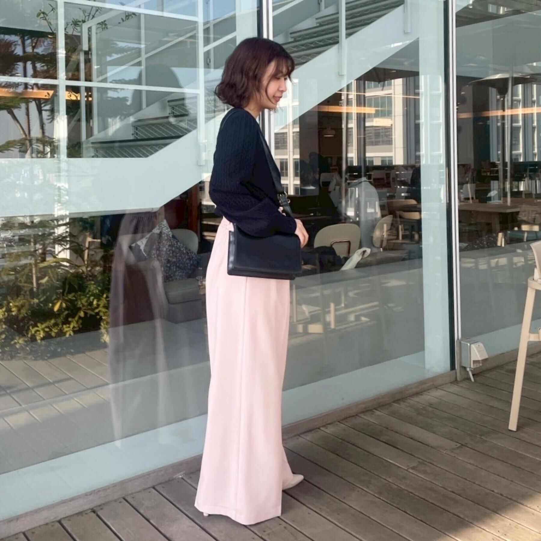 Couture broach「【洗える】リボンエンブロ細ケーブルニット」|ニット・セーター|