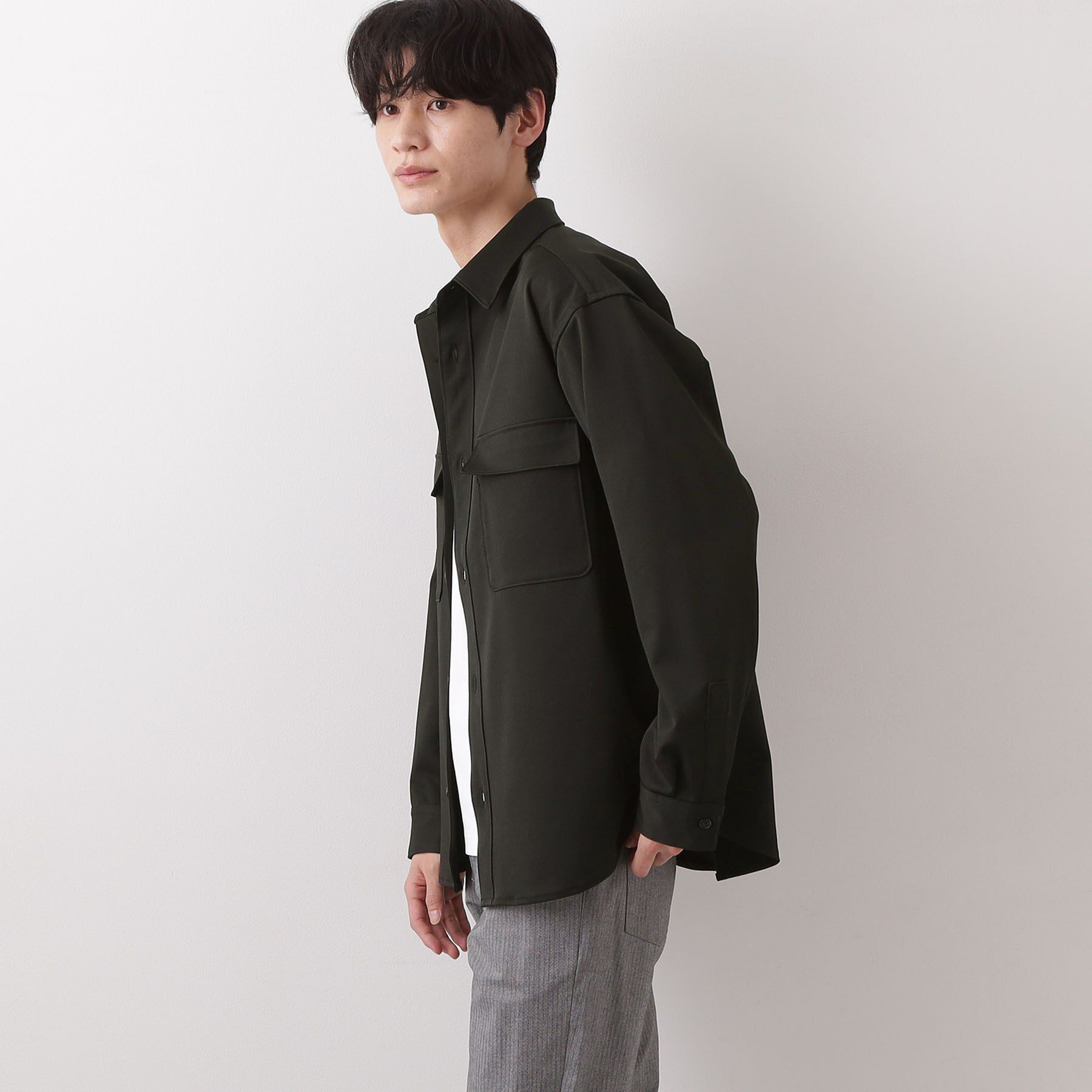 THE SHOP TK「FLEX LINE  カバーオール　ストレッチ/防シワ/マシンウォッシャブル/セットアップ可」|シャツ・ブラウス|